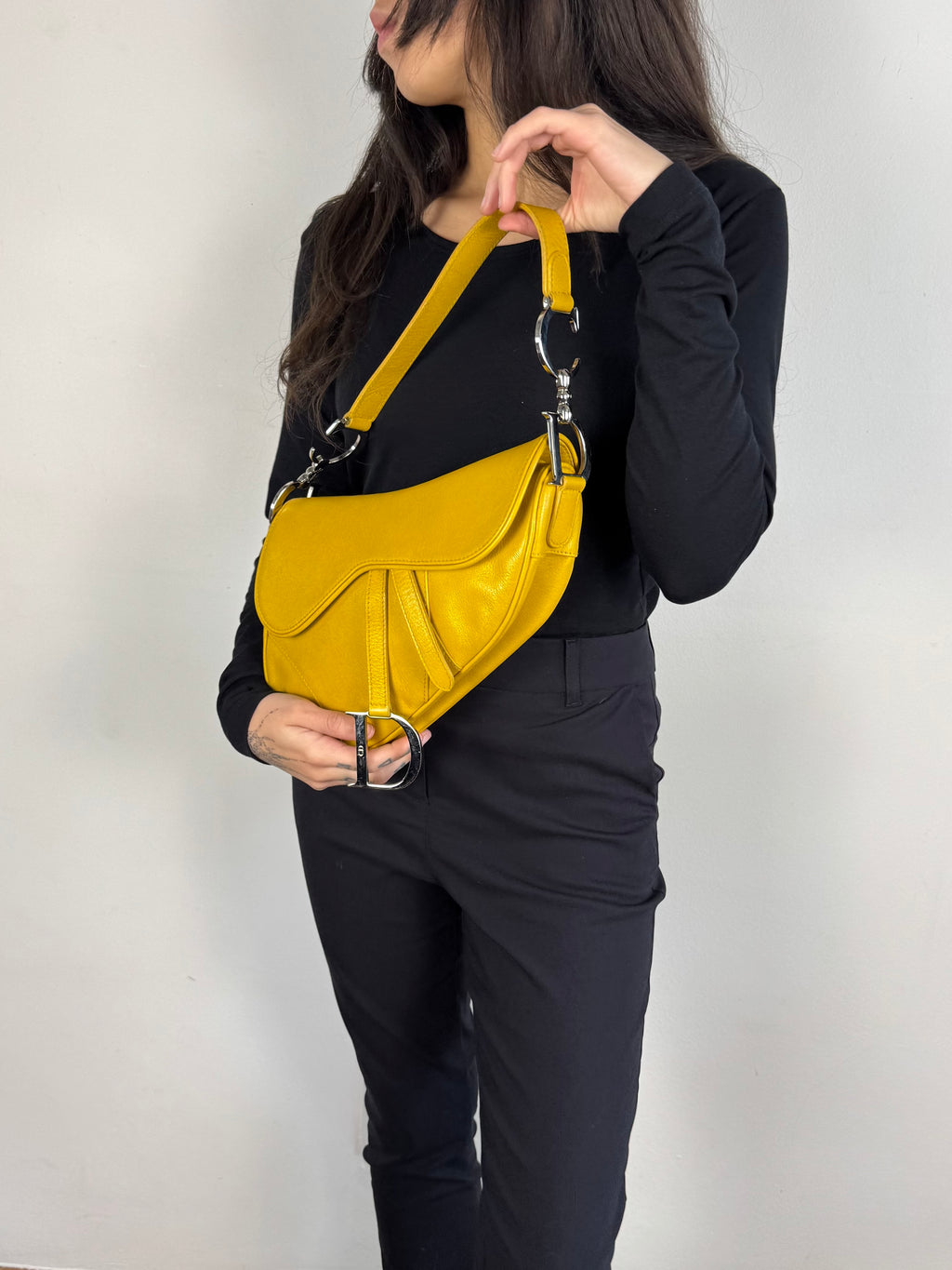 Christian Dior Saddle Yellow Leather