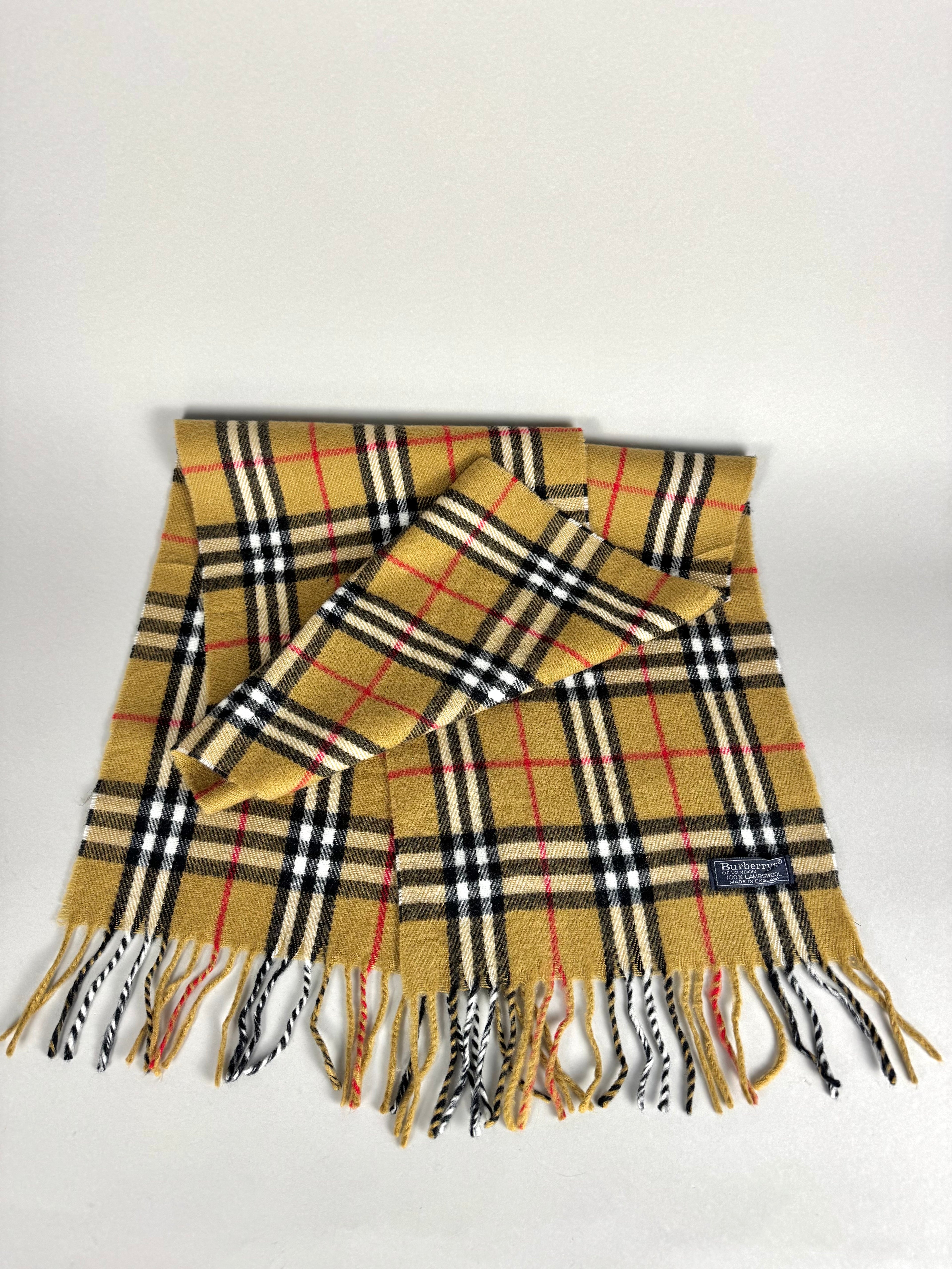 Burberrys Nova Check Scarf Lambswool