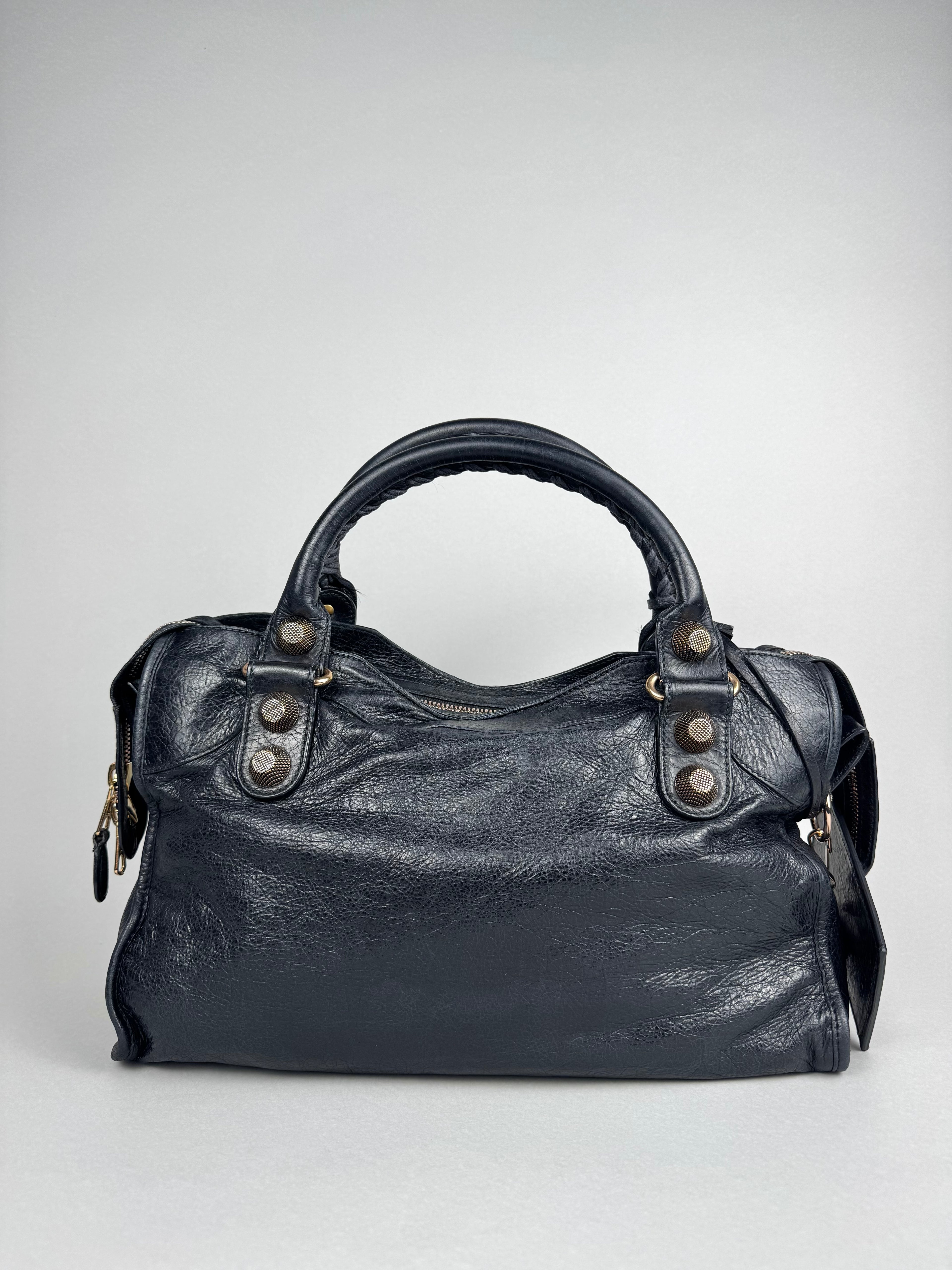 Balenciaga City Black Leather