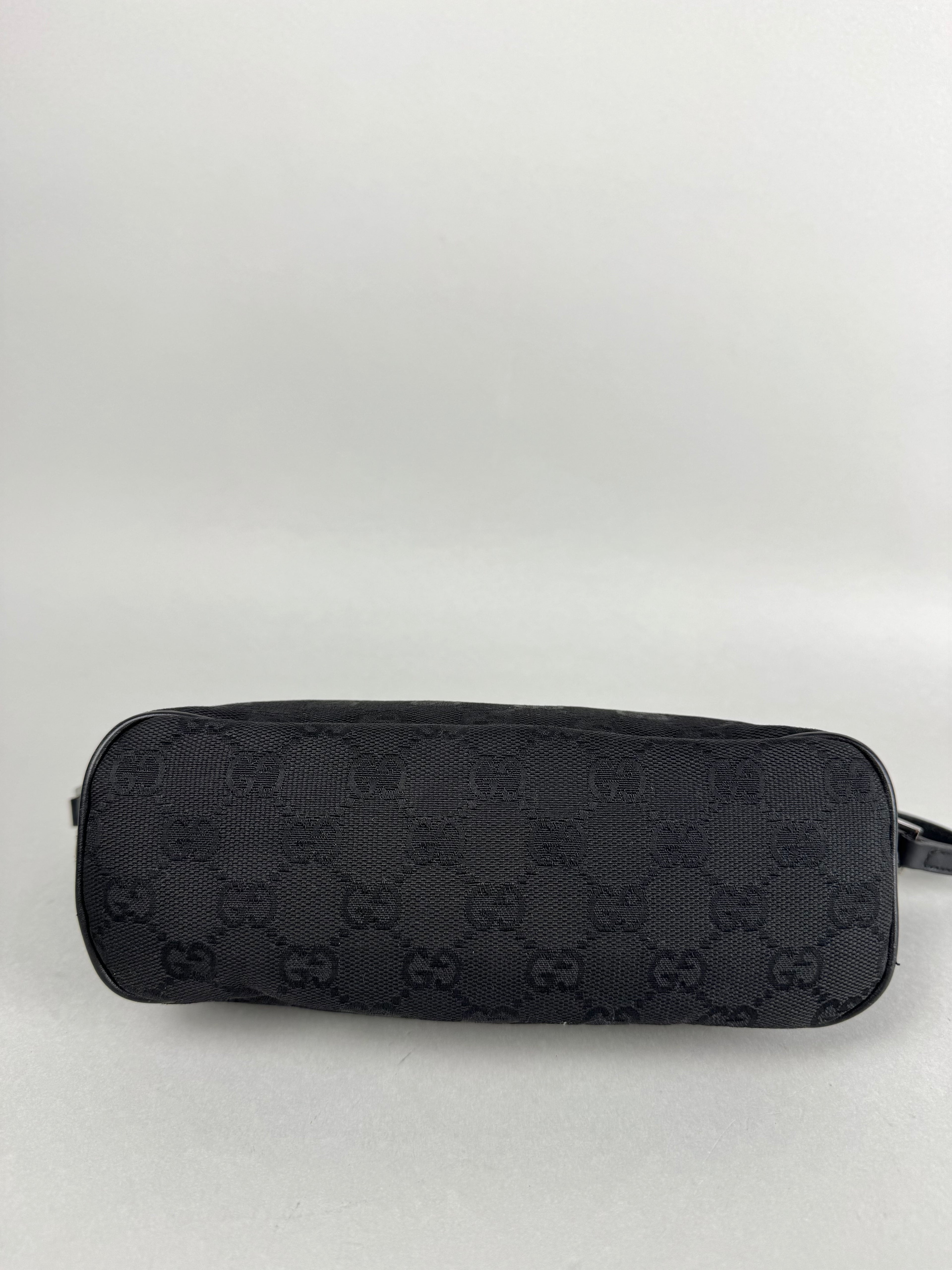 Gucci Boat Monogram Black Pochette