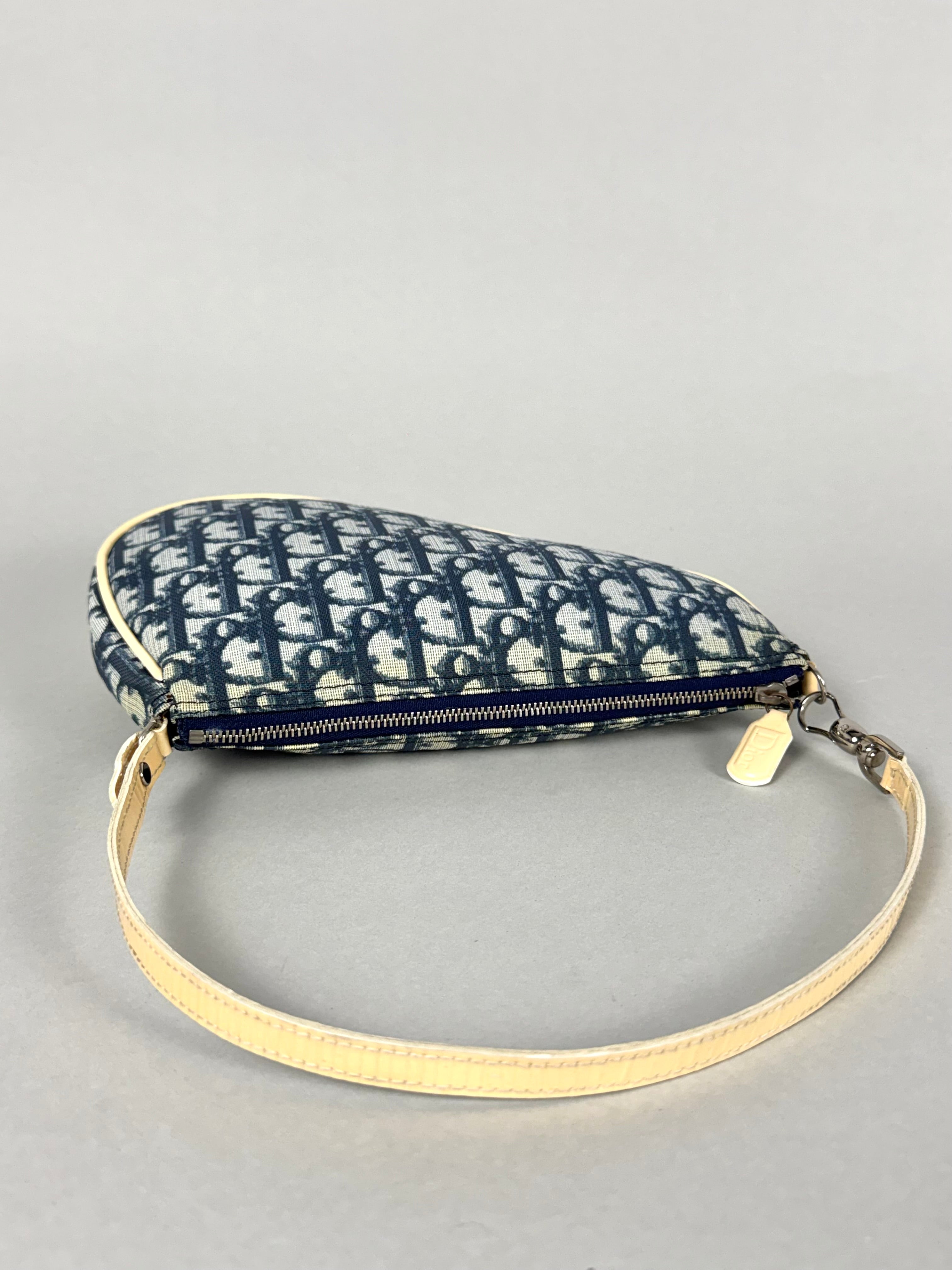 Christian Dior Monogram Mini Saddle Oblique Blue