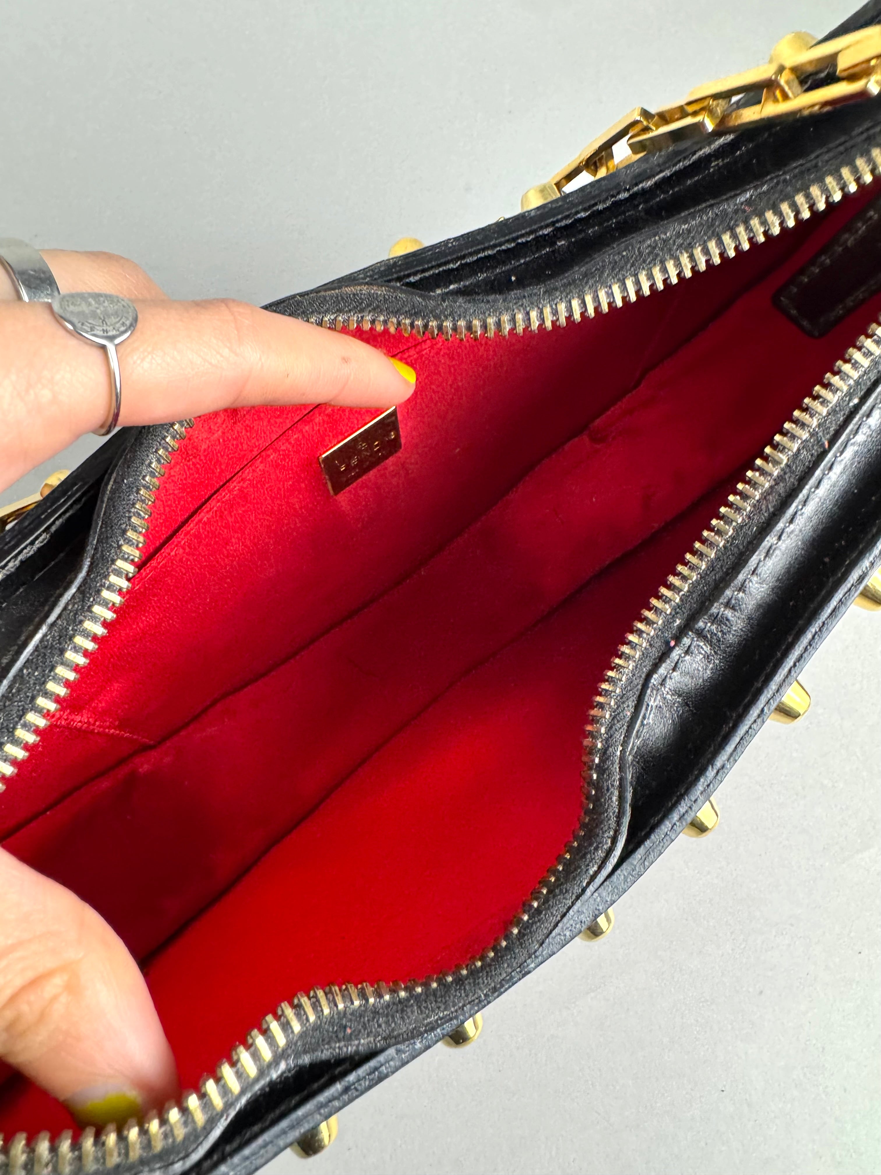 Fendi Studded Leather Red