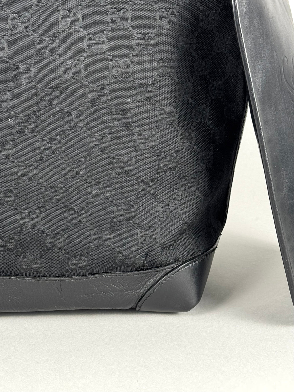 Gucci Monogram Black Tote with Pouch