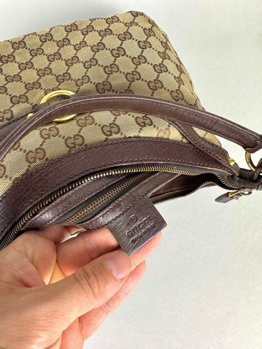 Gucci Monogram Horsebit Shoulder