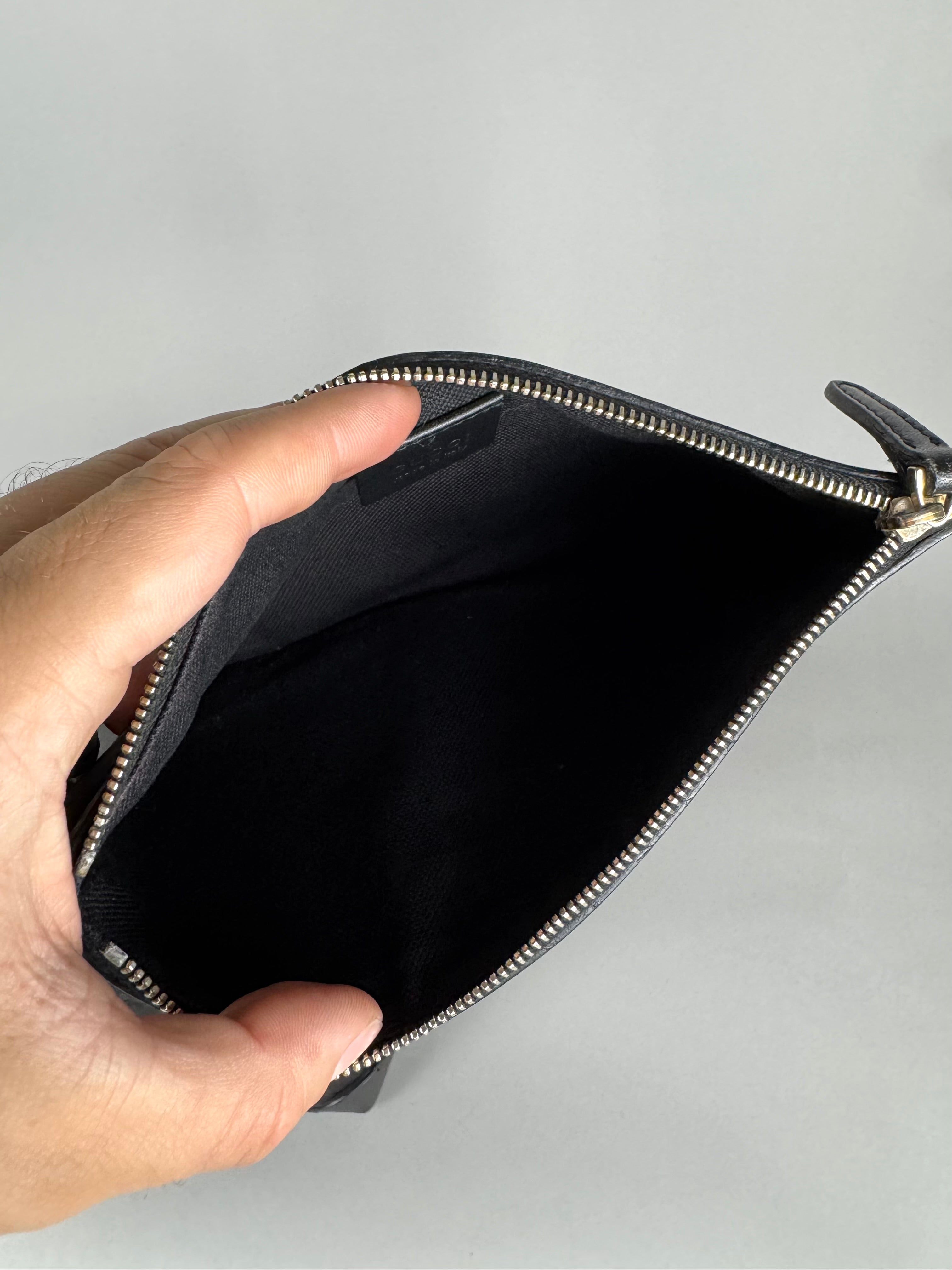 Gucci Monogram Black Tote with Pouch