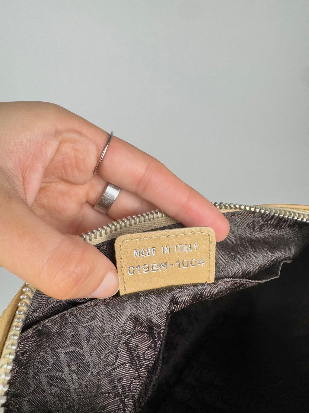 Christian Dior D Charms Leather Pochette