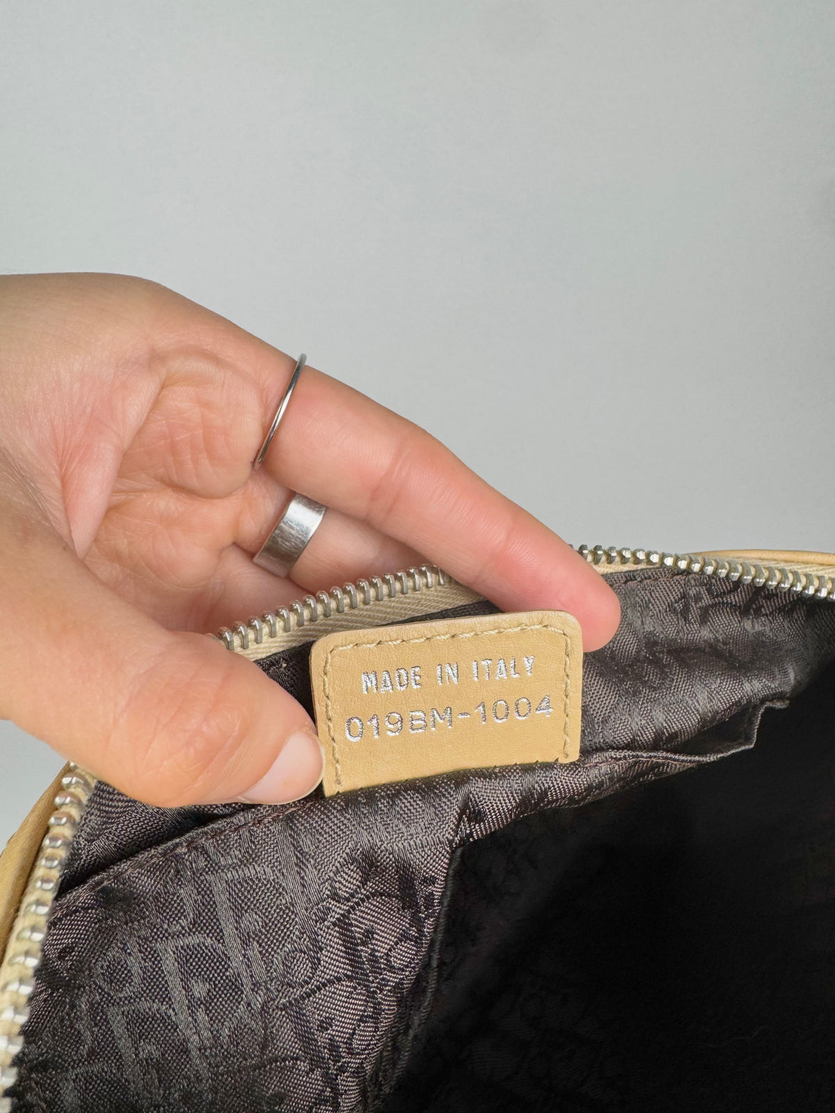 Christian Dior D Charms Leather Pochette