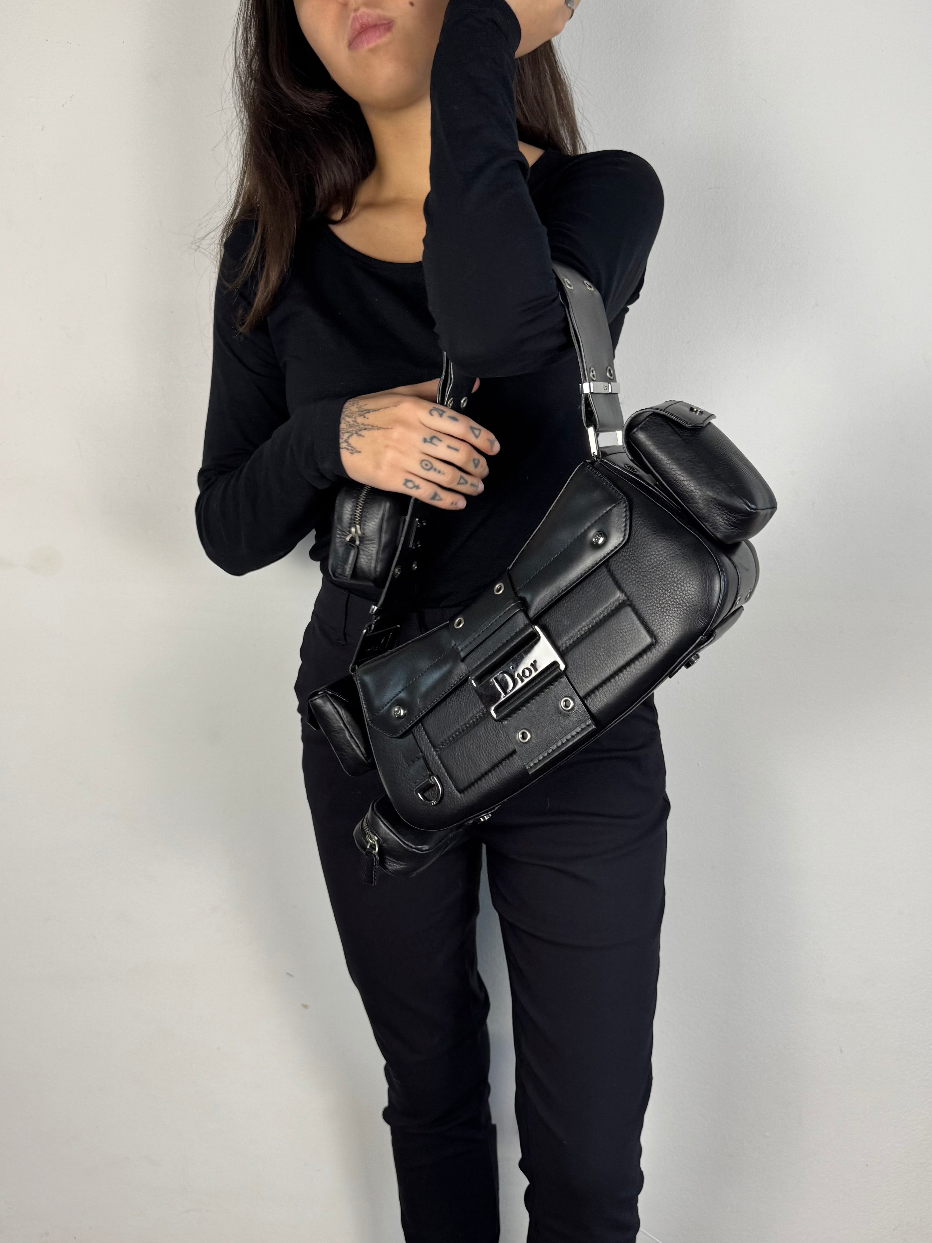 Christian Dior Street Chic Columbus Black Leather
