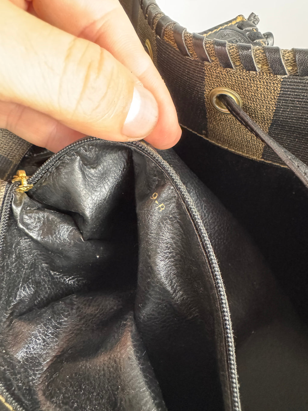 Fendi Jacquard Pequin Bucket