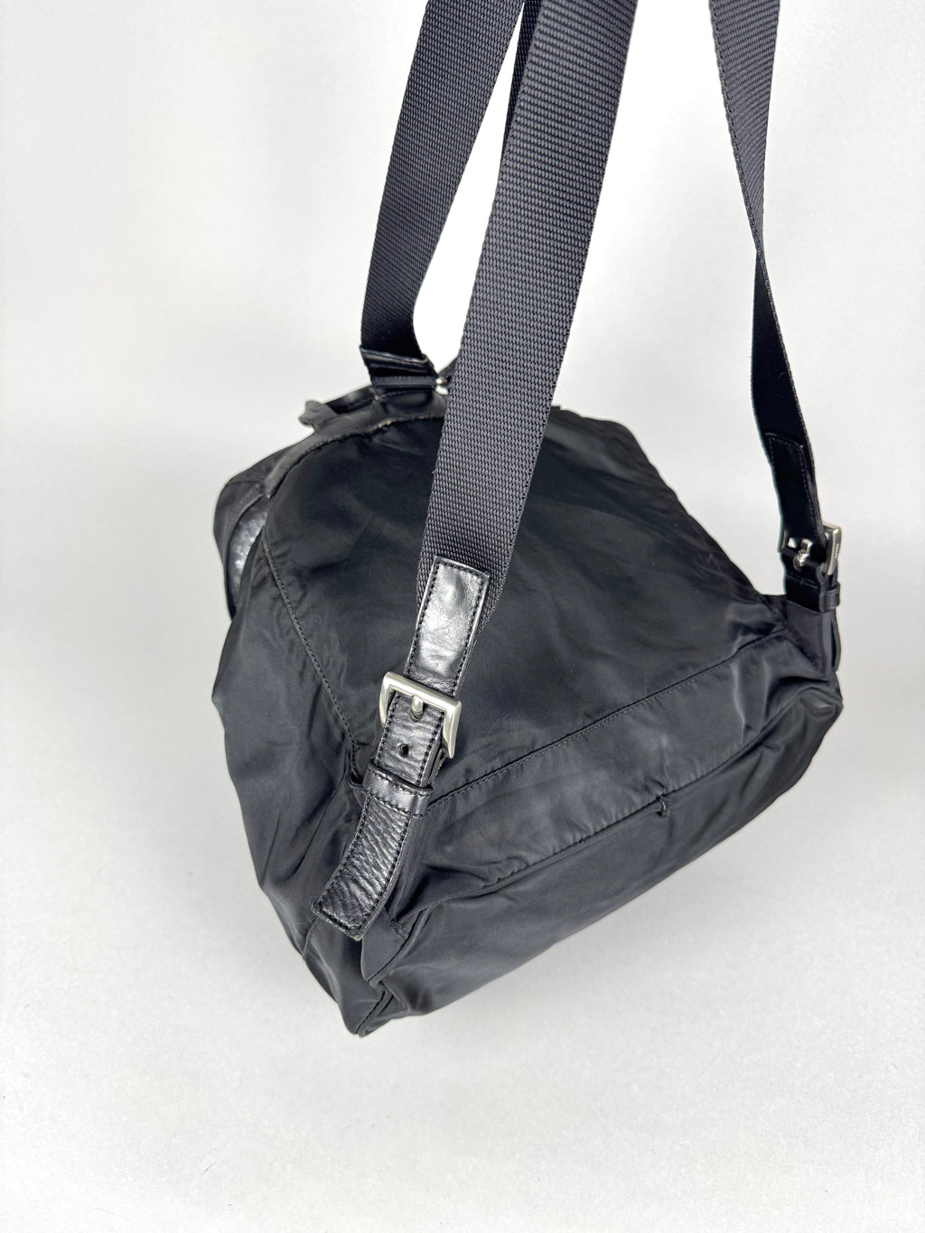 Prada Black Nylon and Leather Backpack