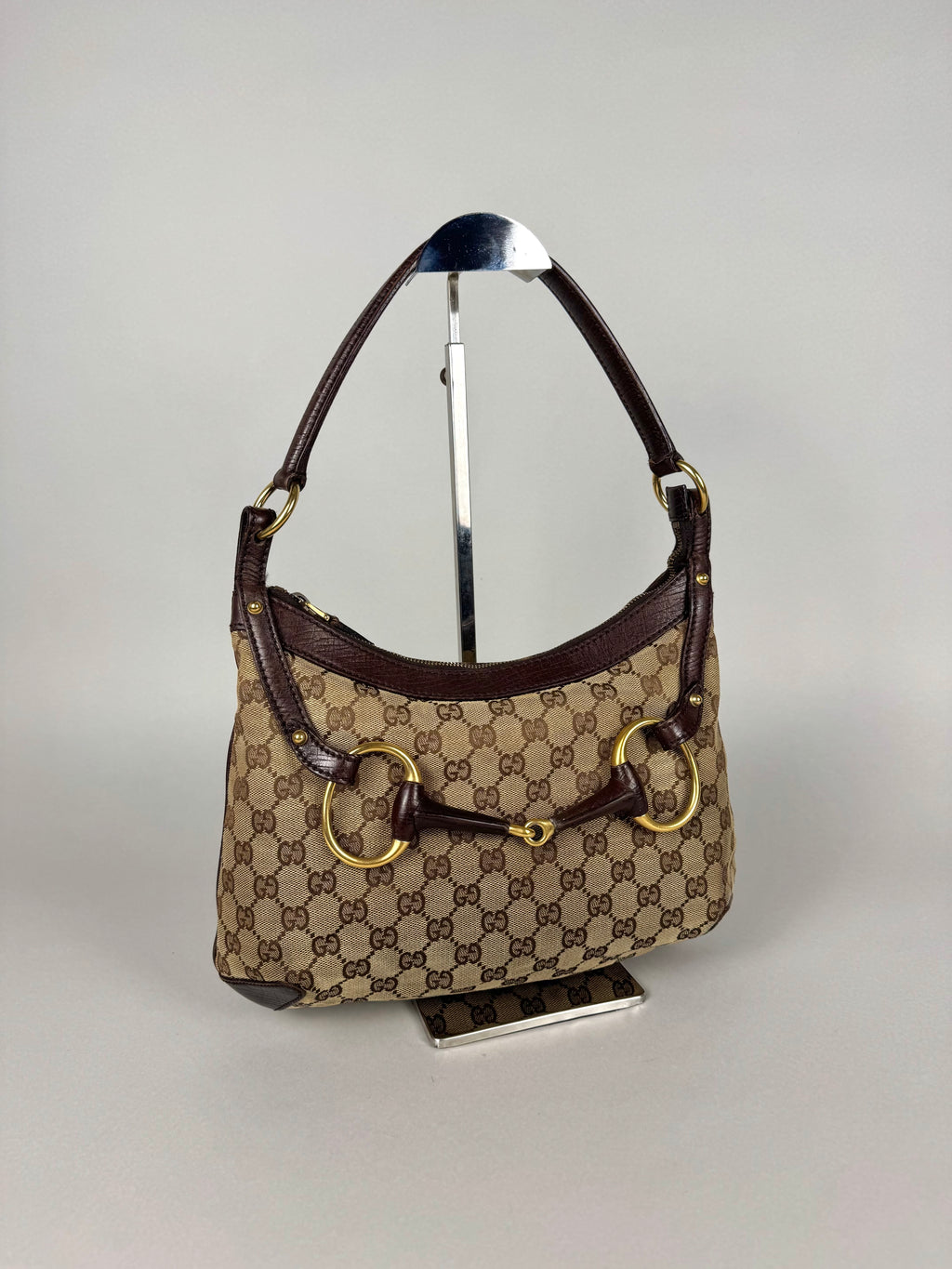 Gucci Monogram Horsebit Shoulder