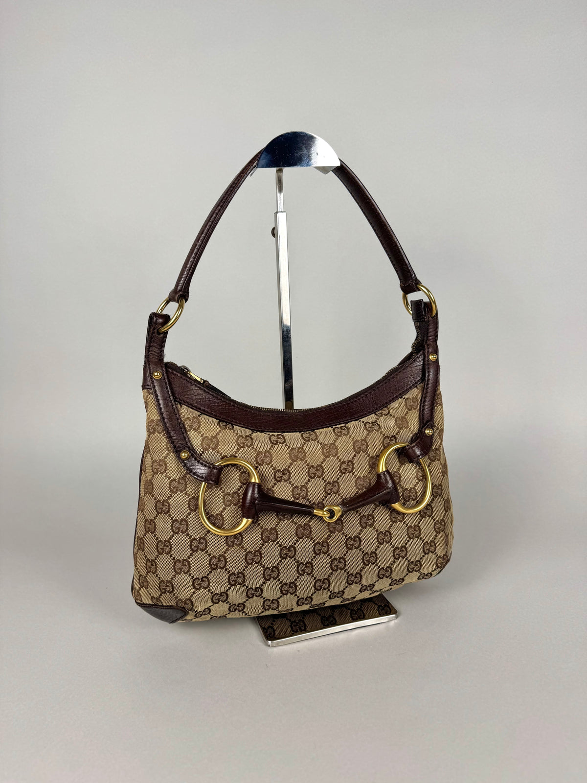 Gucci Monogram Horsebit Shoulder