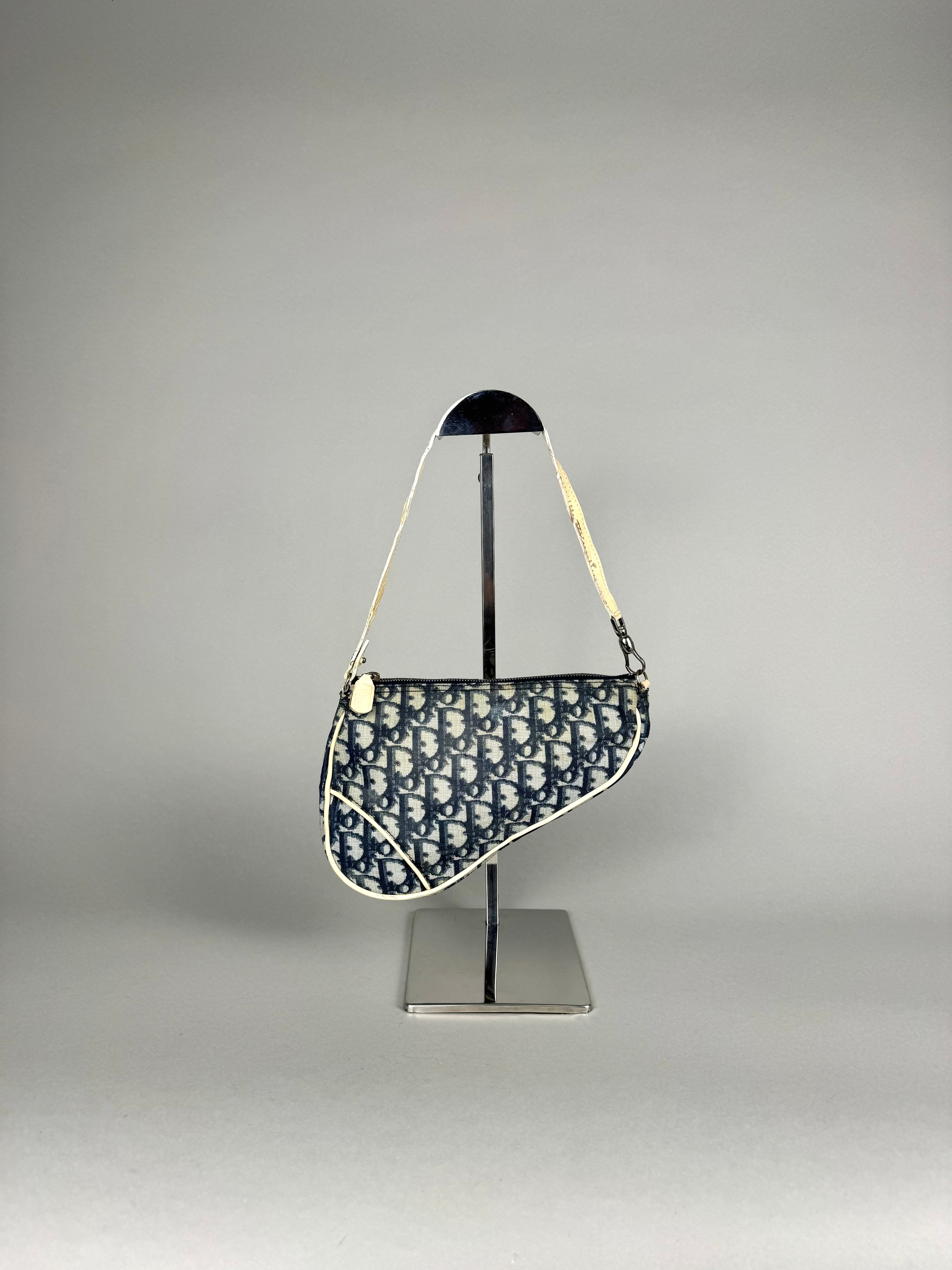 Christian Dior Monogram Mini Saddle Oblique Blue