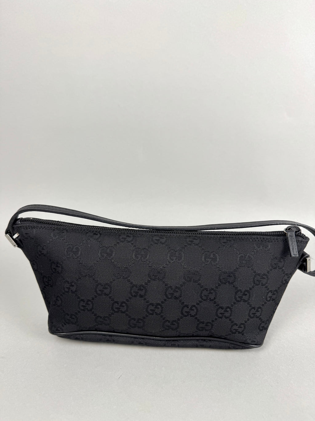 Gucci Boat Monogram Black Pochette