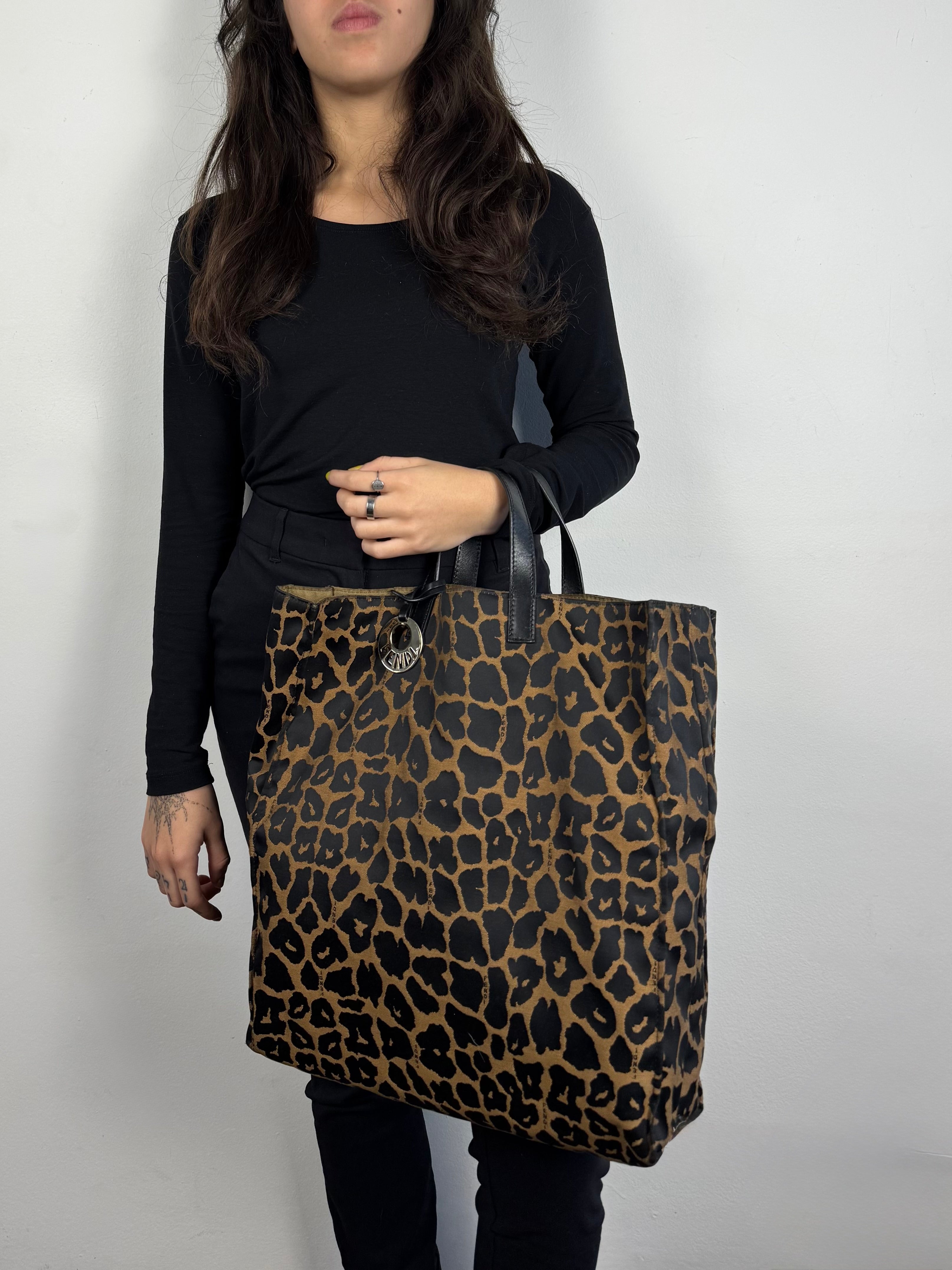 Fendi Special Shopping Tote Printed Canvas Large
