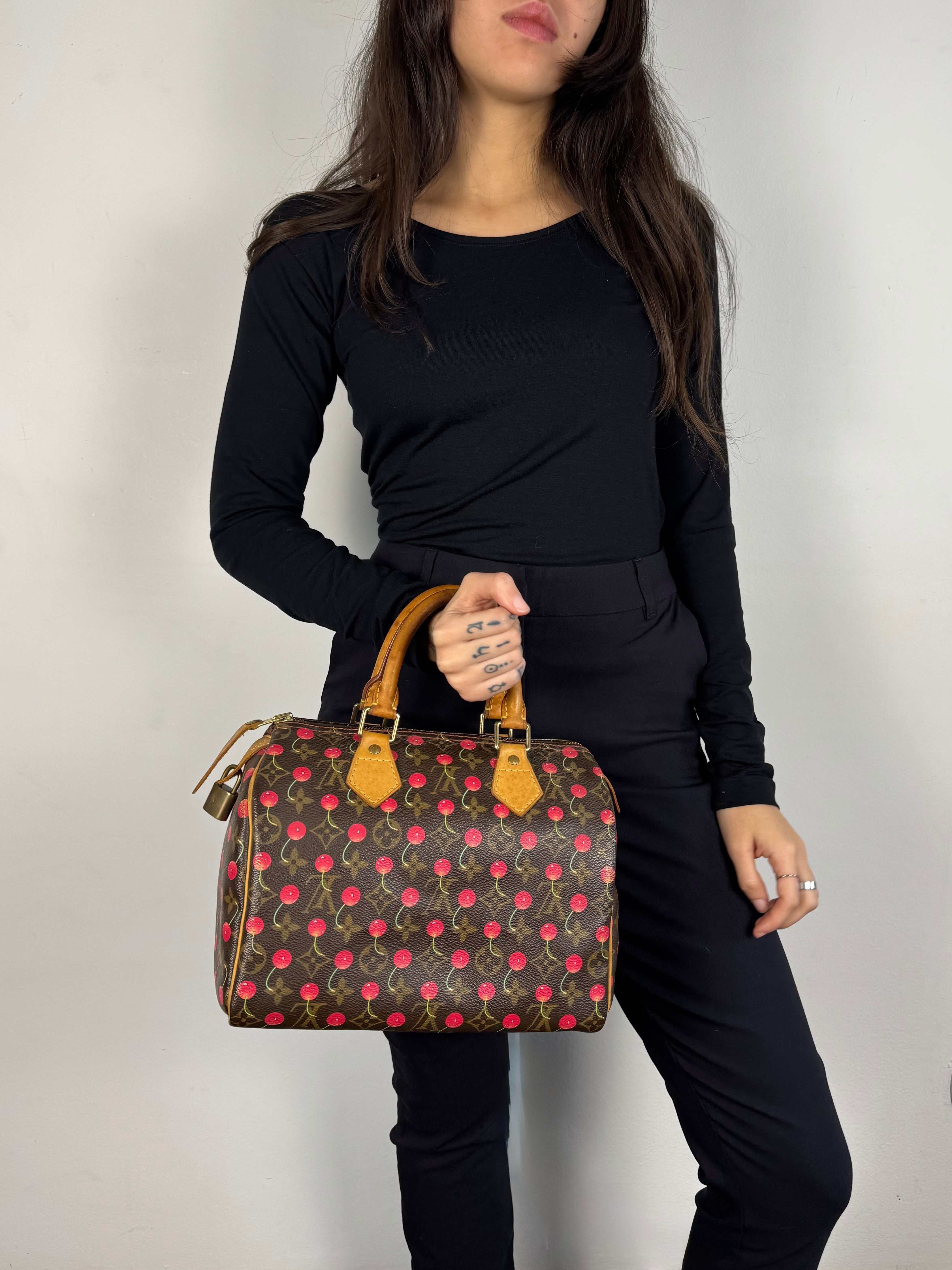 Louis Vuitton Monogram Speedy Cerises 25