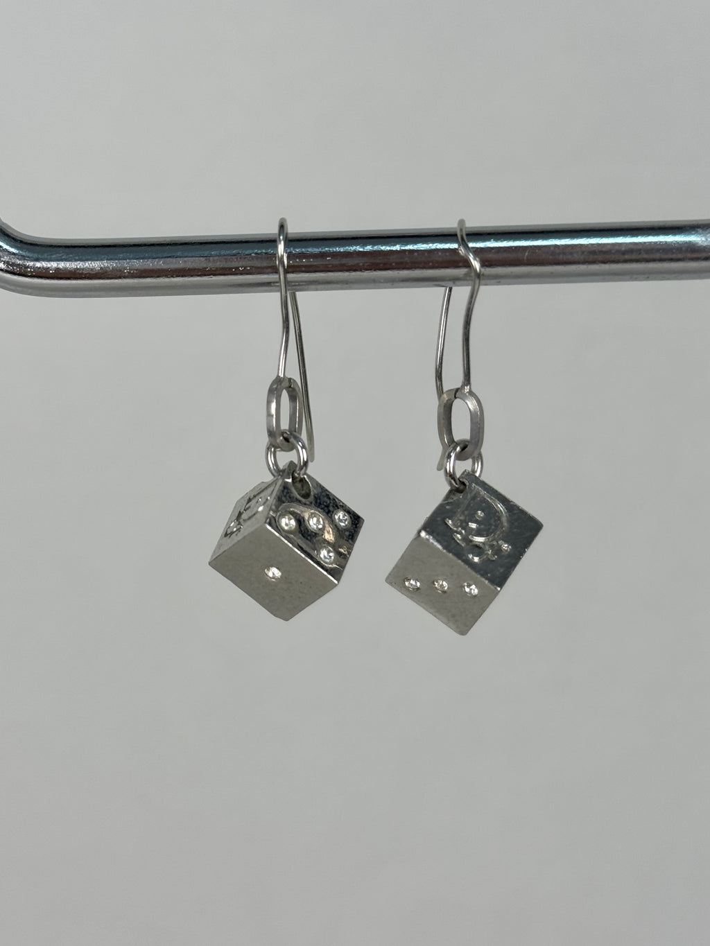Christian Dior Crystal Dice Earrings