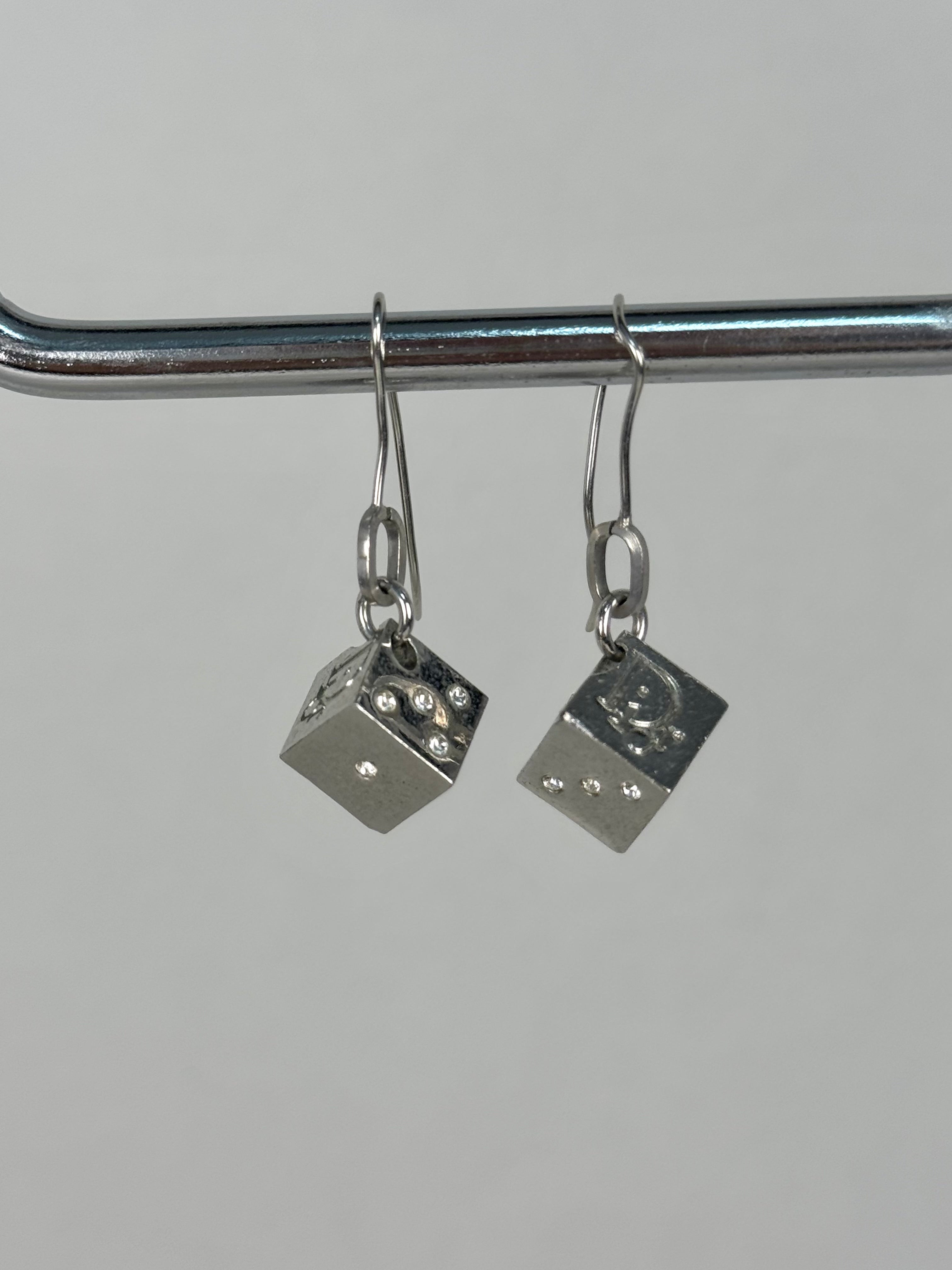 Christian Dior Crystal Dice Earrings