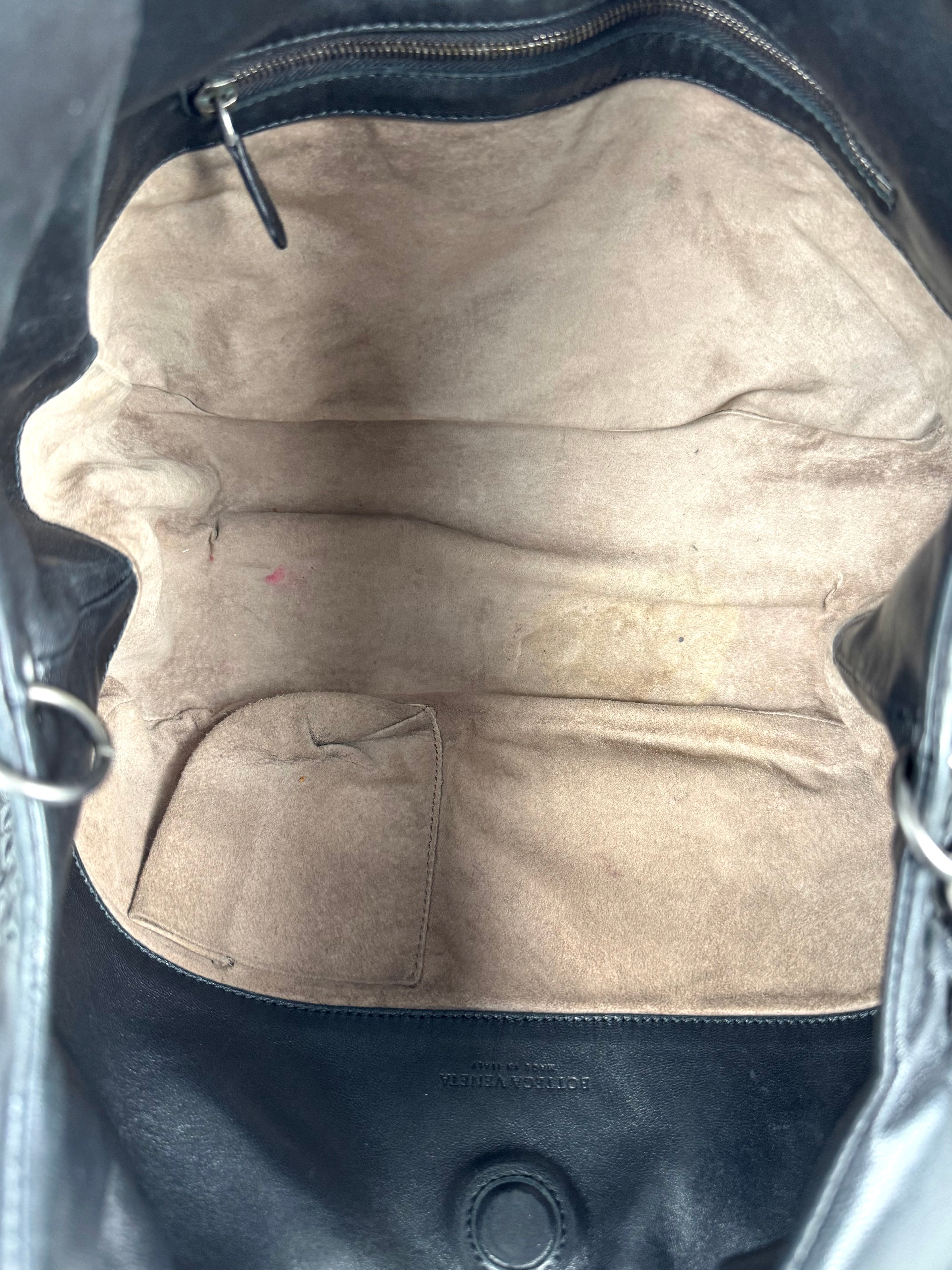 Bottega Veneta Campana Intrecciato Hobo Black