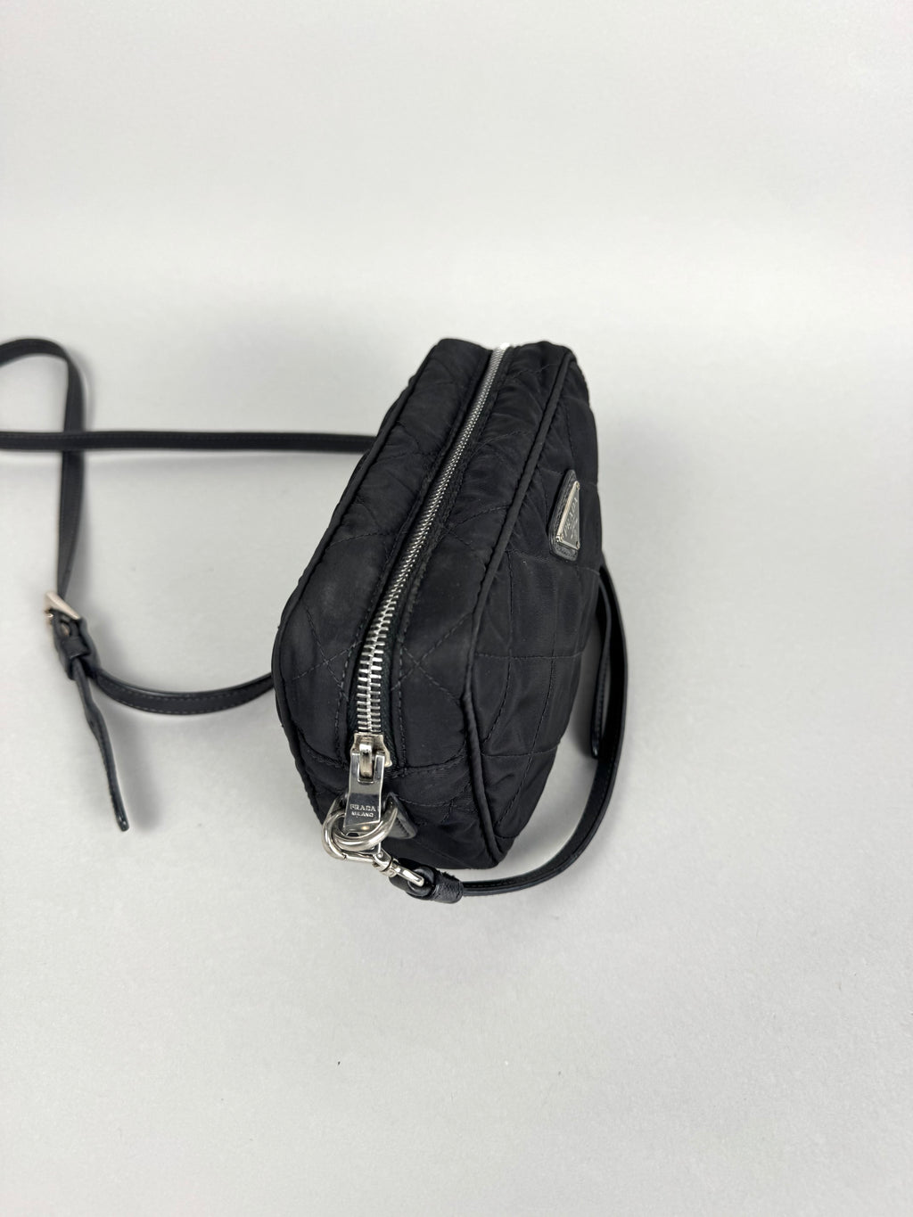 Prada Tessuto Black Nylon Impuntu Quilted Crossbody