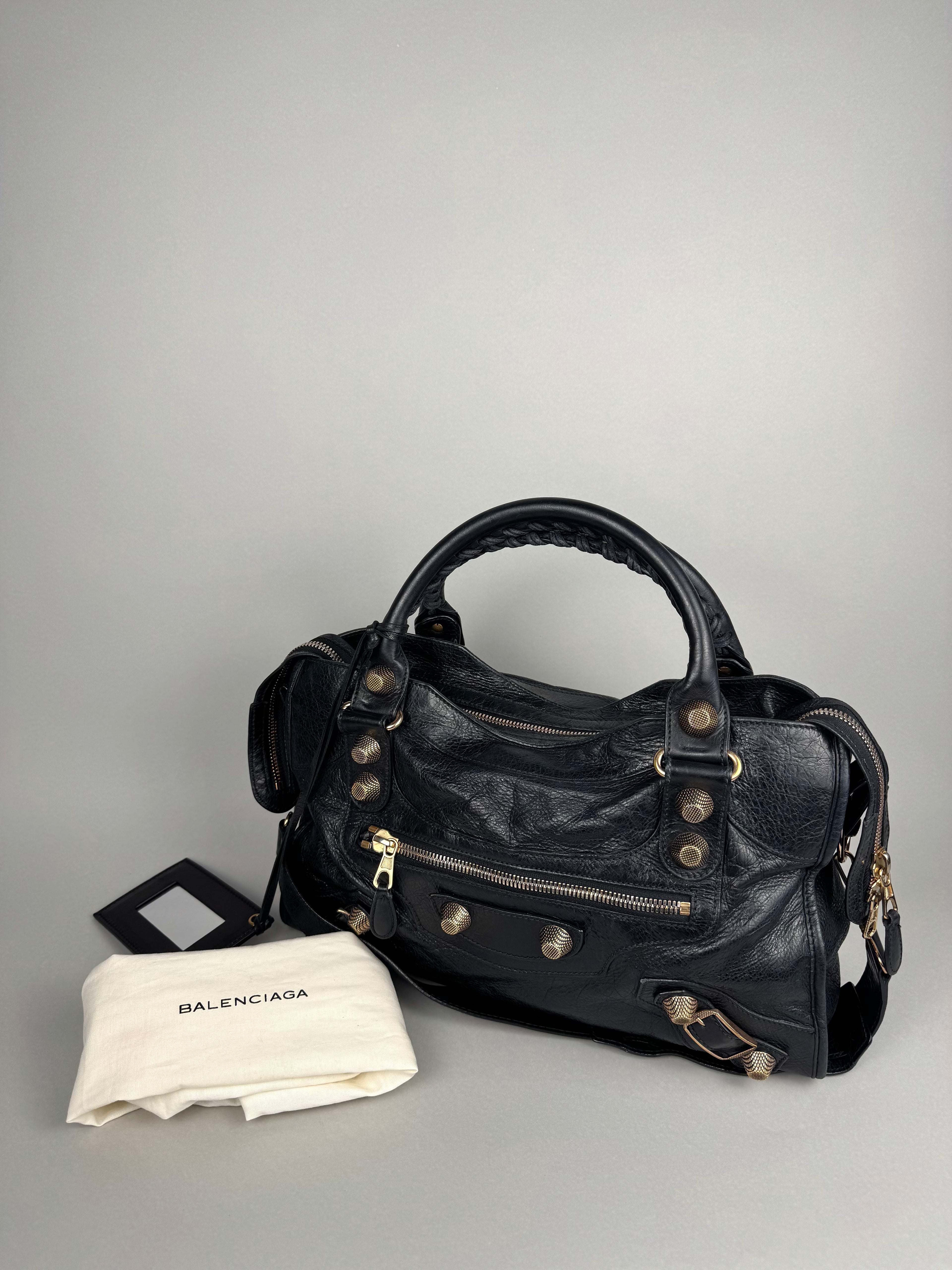 Balenciaga City Black Leather