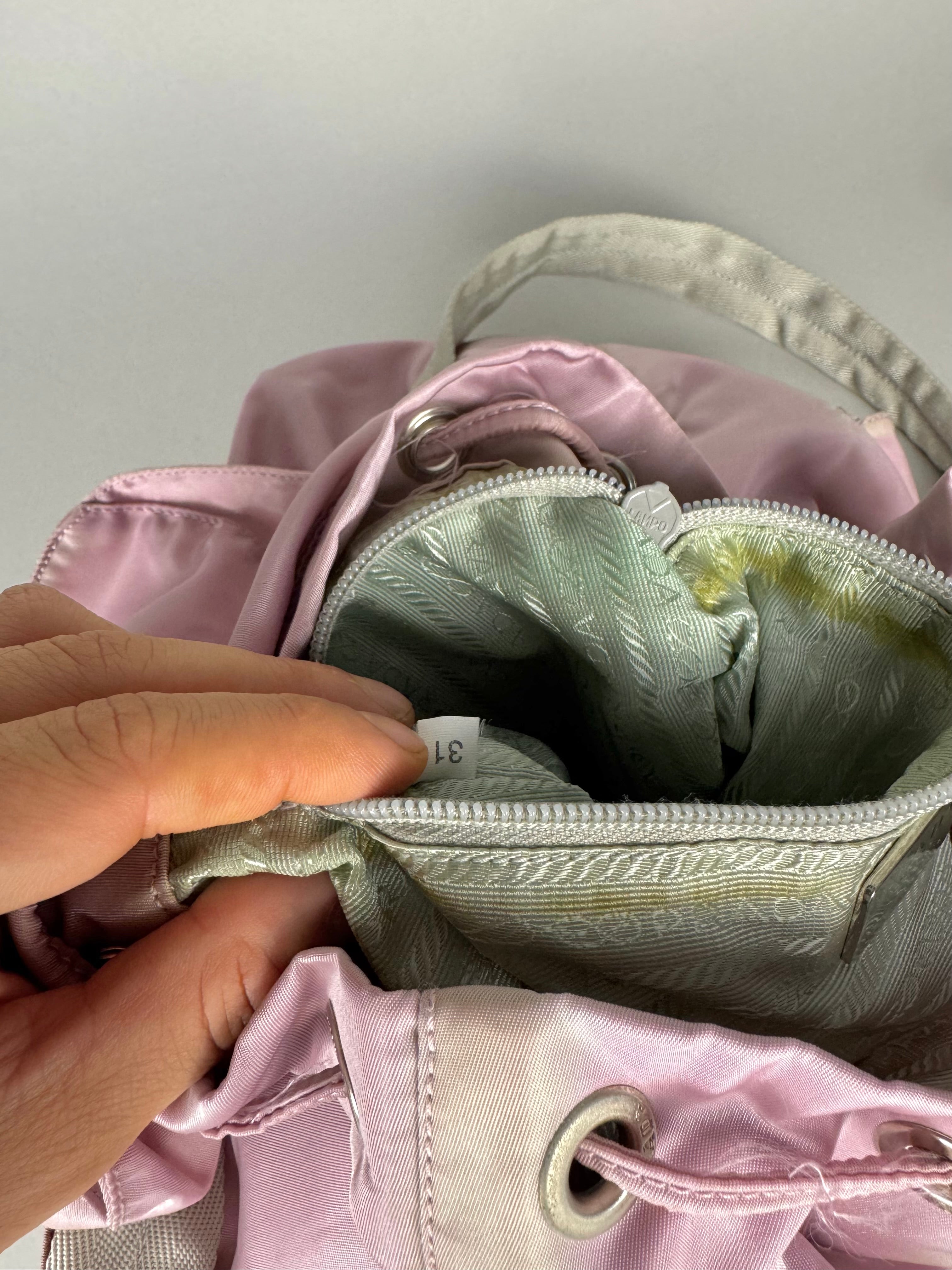 Prada Nylon Baby Pink Backpack Medium