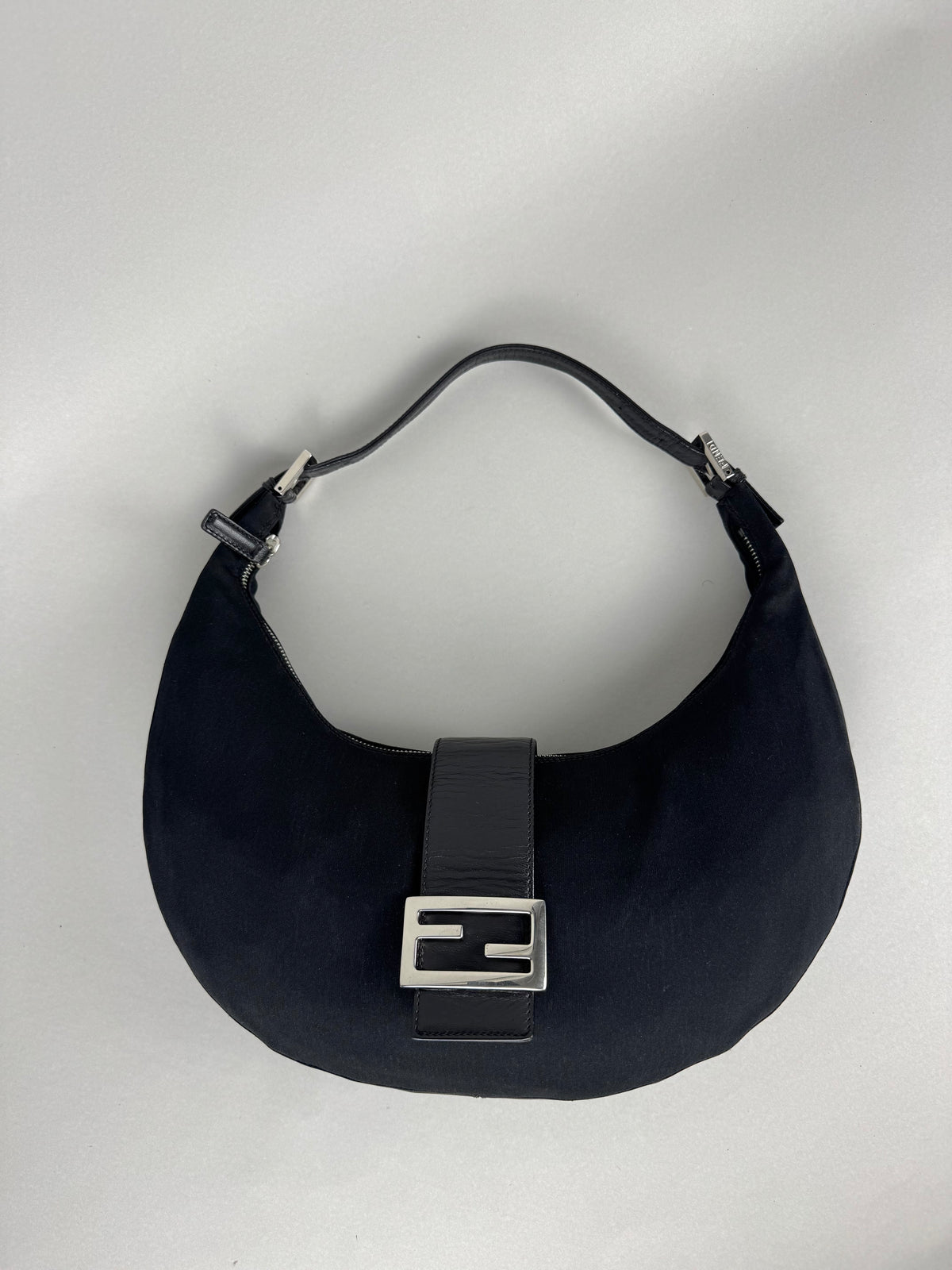 Fendi Half Moon Croissant Black