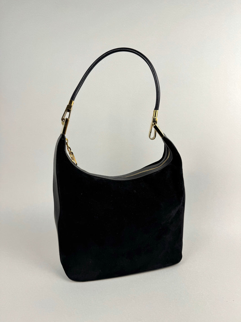 Gucci Black Suede Leather Shoulder