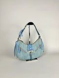 Christian Dior Denim Admit It Lace Up Corset Blue