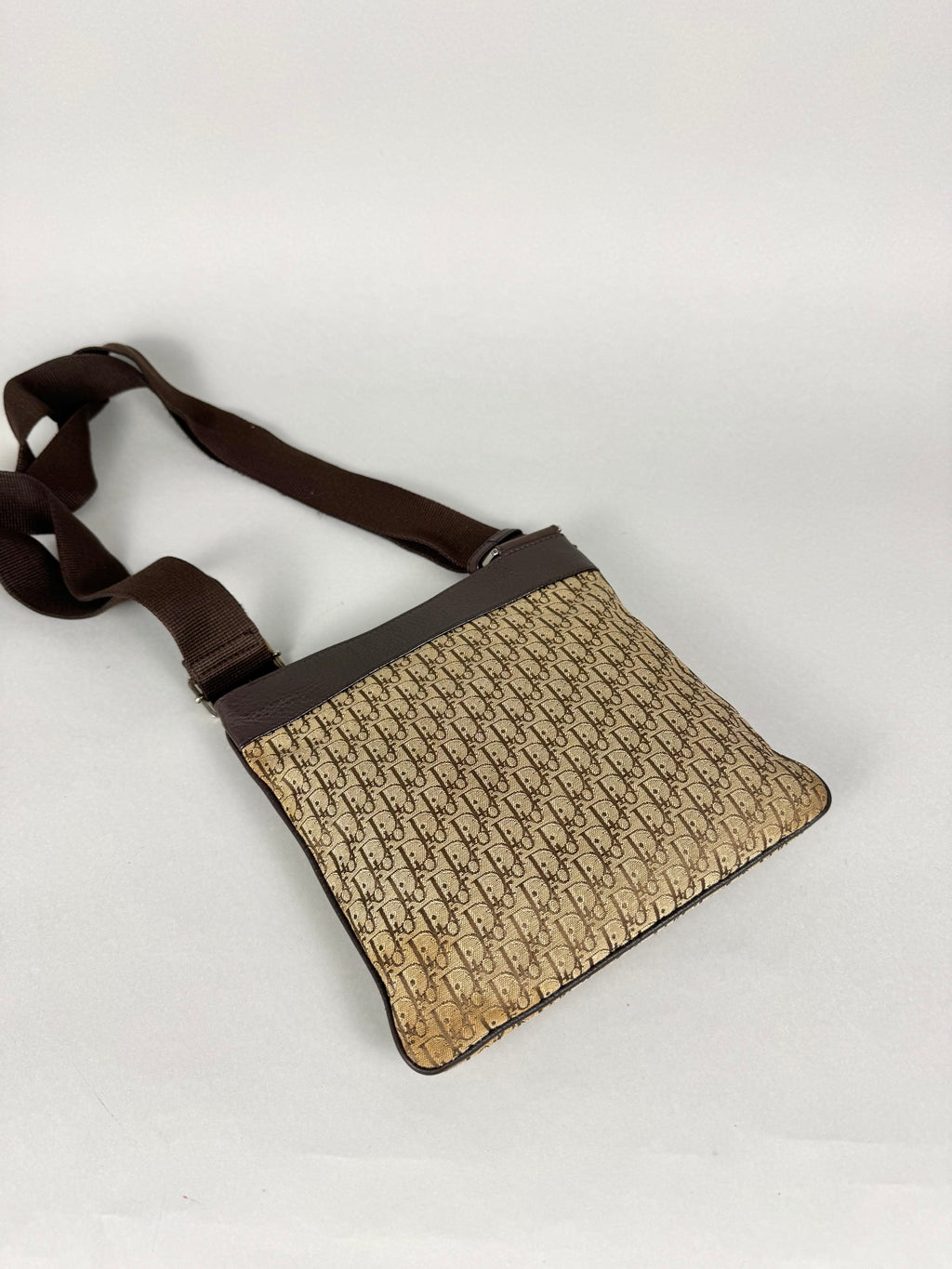 Christian Dior Trotter Street Chic Monogram Beige Brown Crossbody