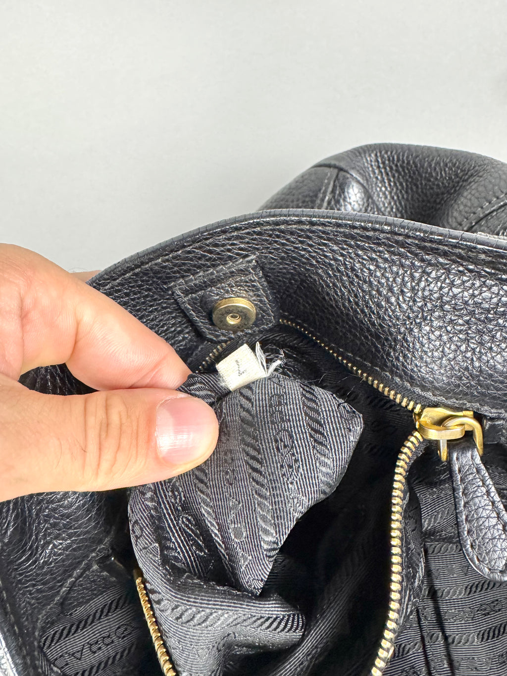Prada Vitello Daino Leather Black