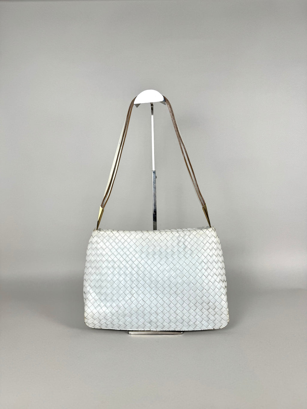 Bottega Veneta Intrecciato Leather Light Blue Shoulder