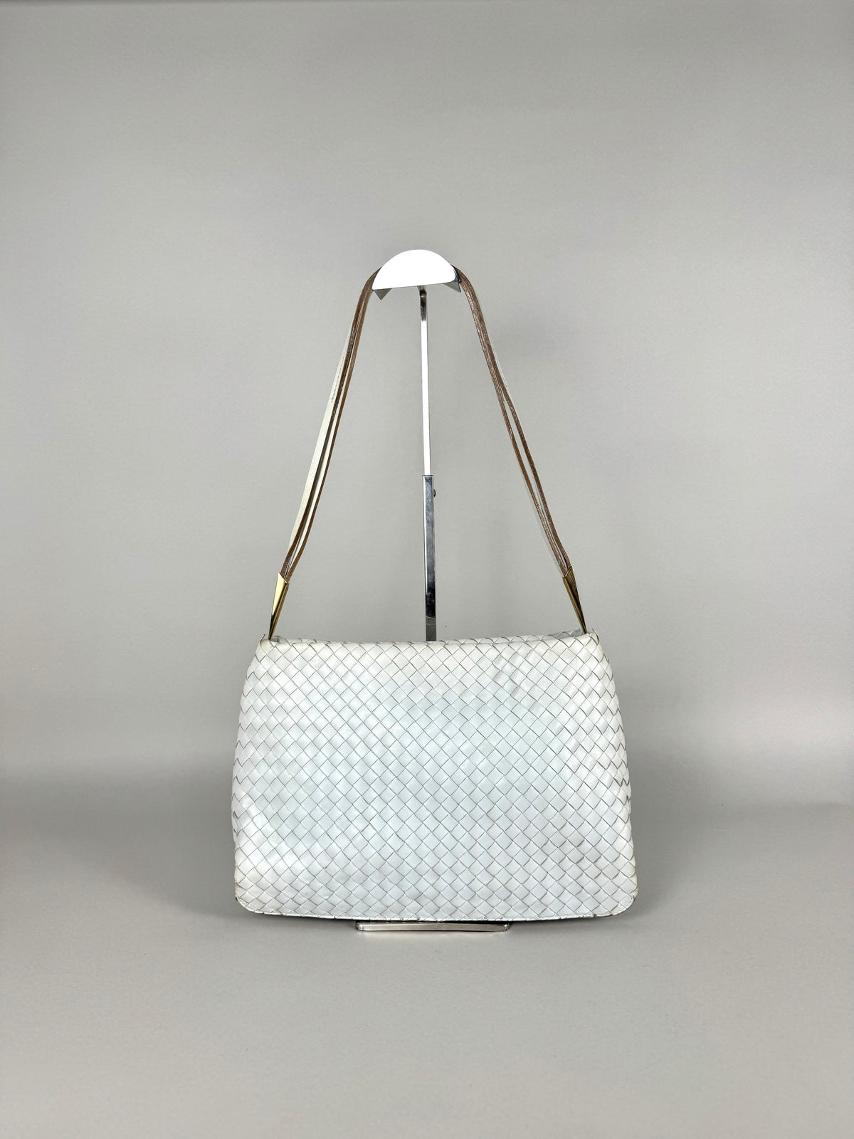 Bottega Veneta Intrecciato Leather Light Blue Shoulder