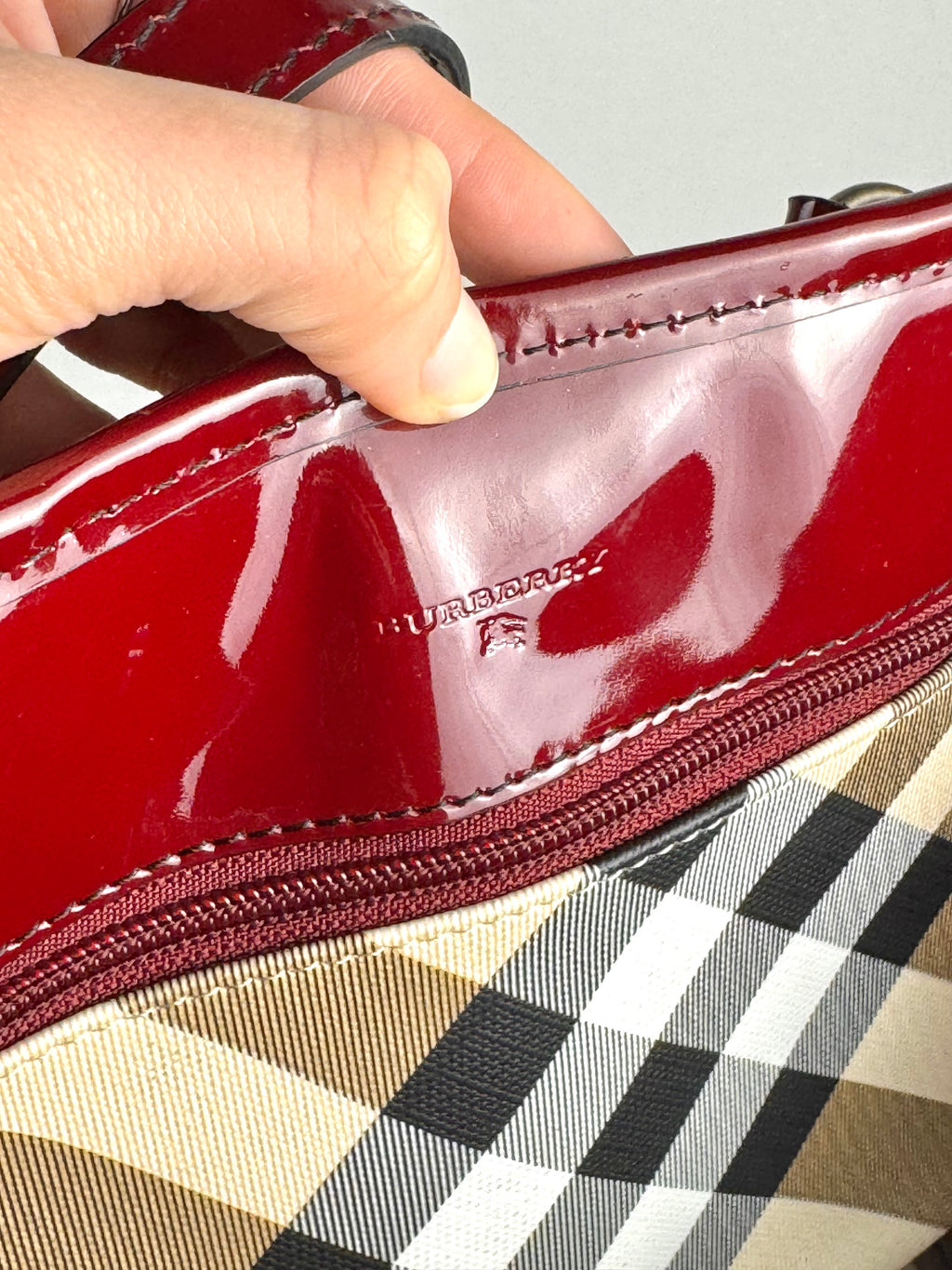 Burberry Nickie Supernova Check Burgundy