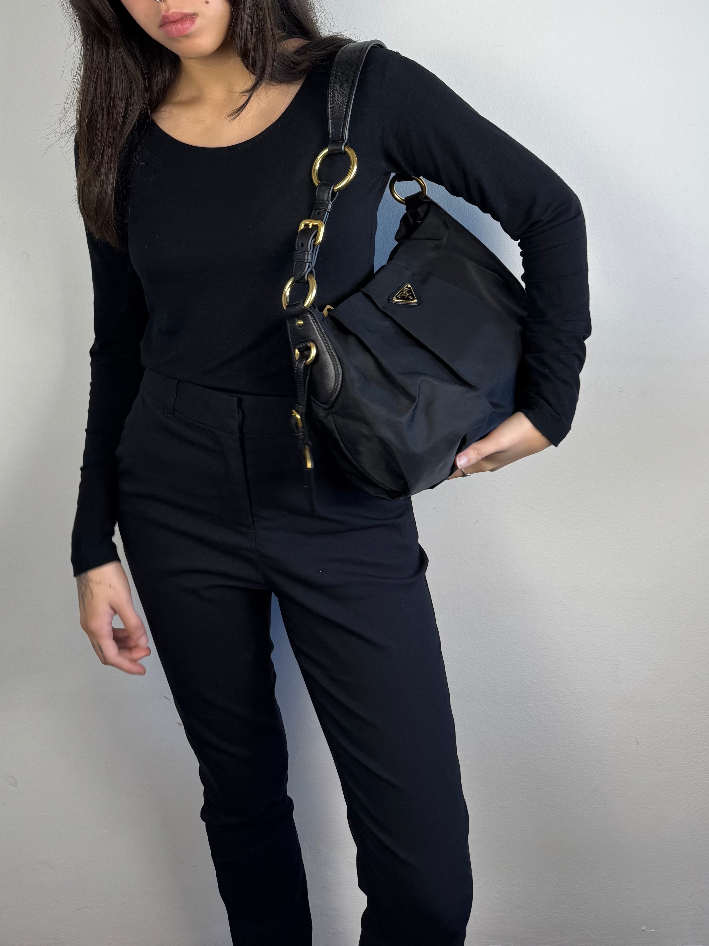 Prada Nylon and Leather Shoulder