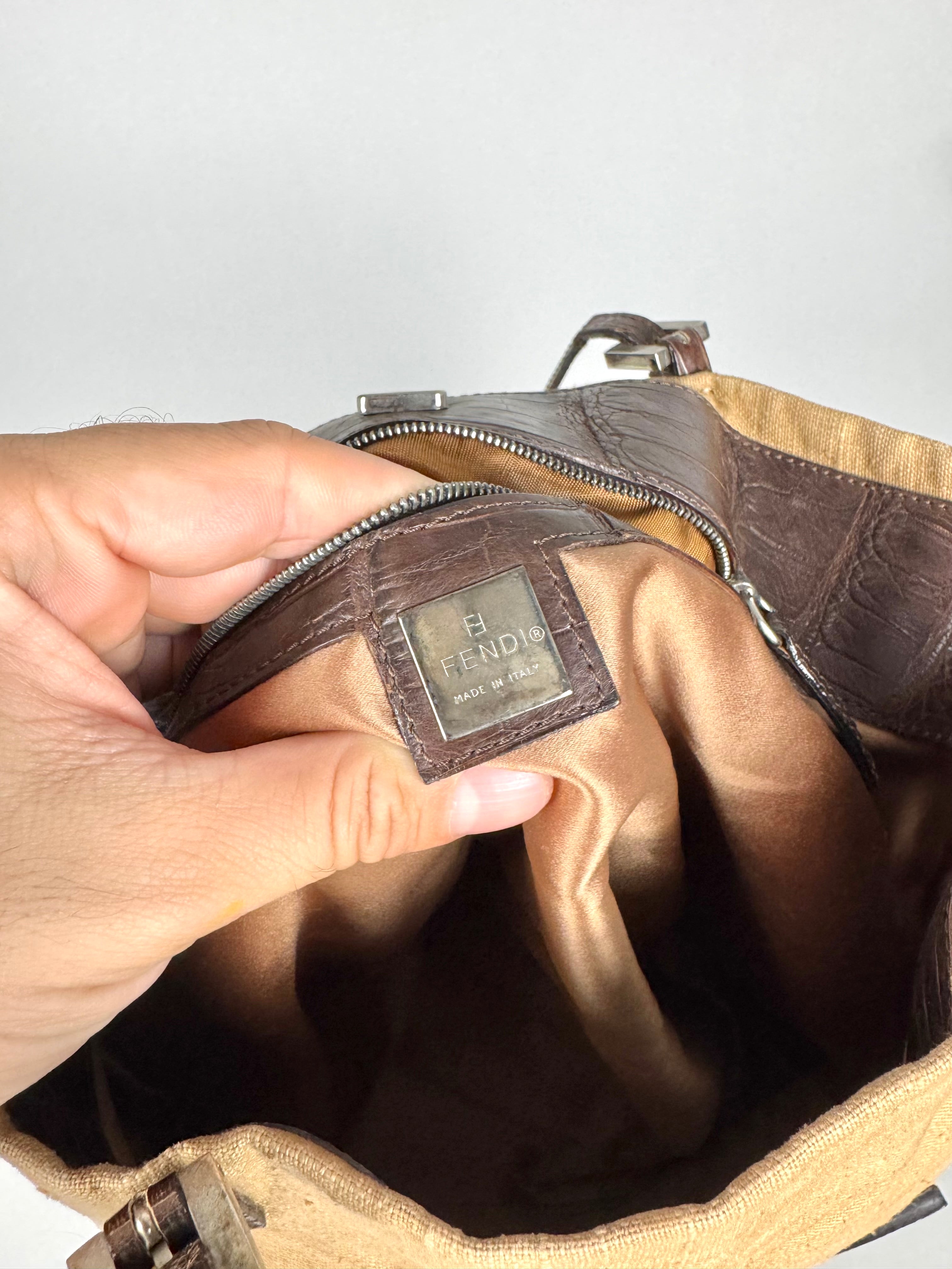 Fendi Linen Tote Shopping