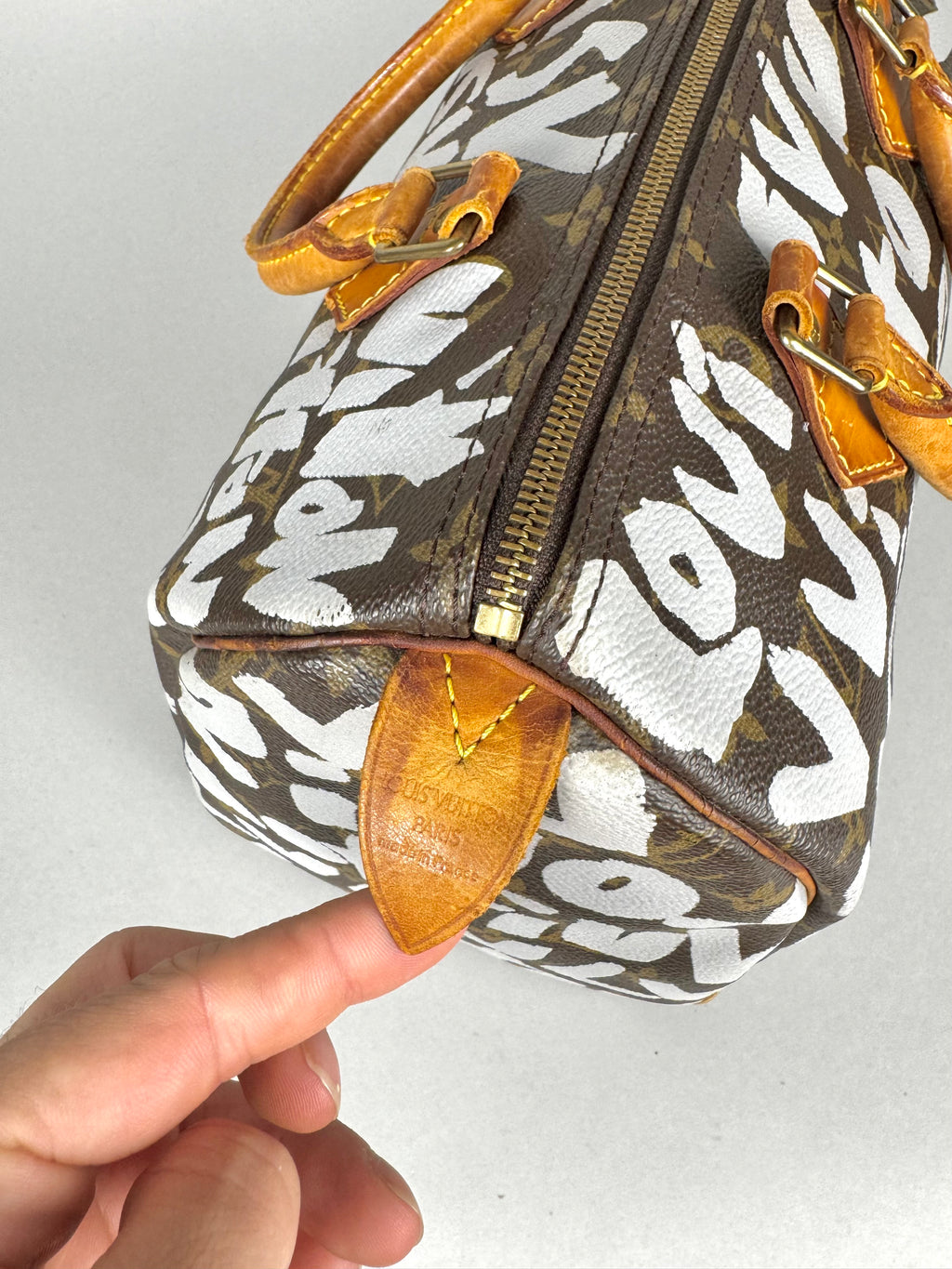 Louis Vuitton Speedy 30 Grafitti White Stephen Sprouse