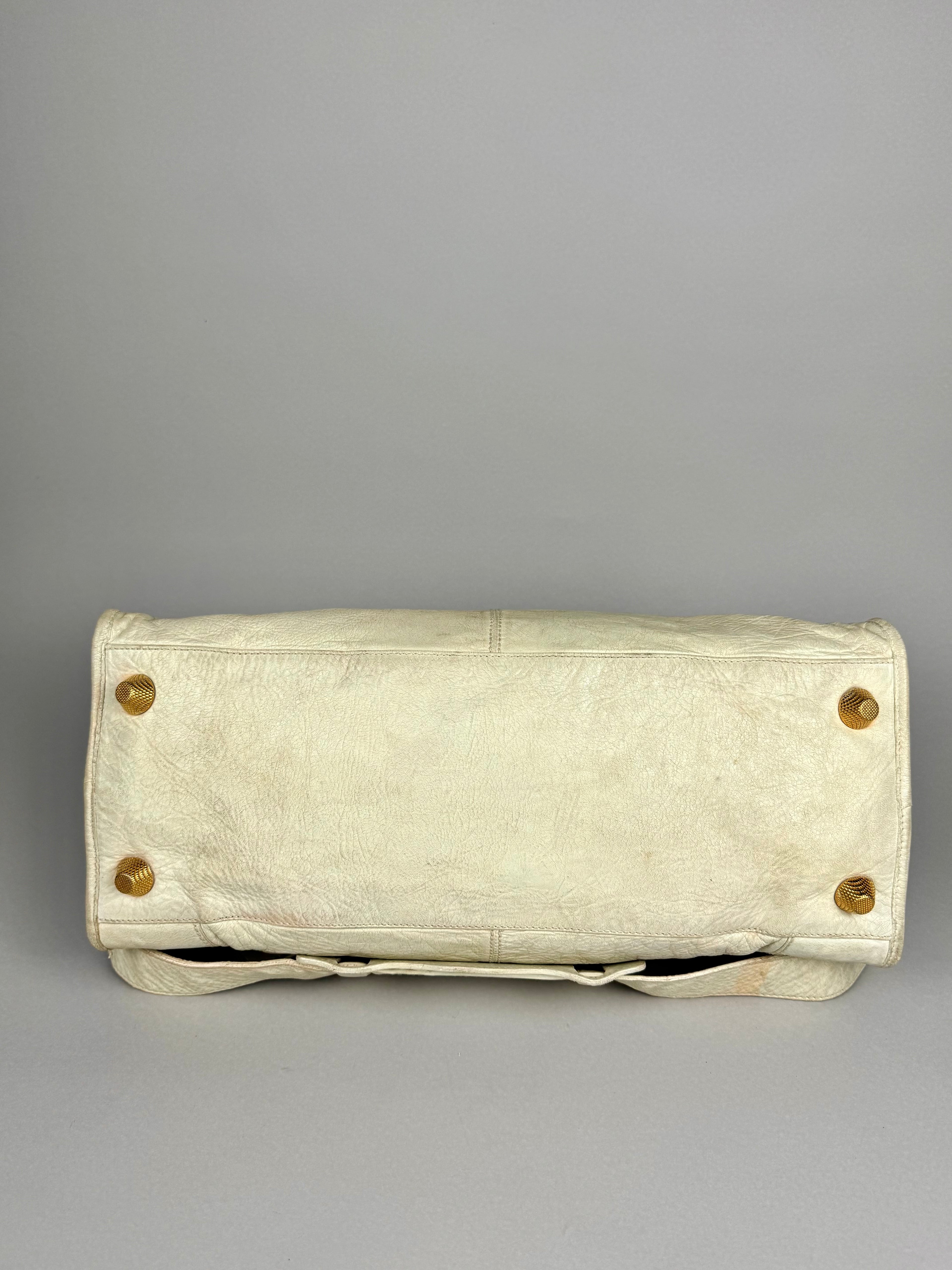 Balenciaga Sahara Lambskin Leather Gold Part Time 21 Bag