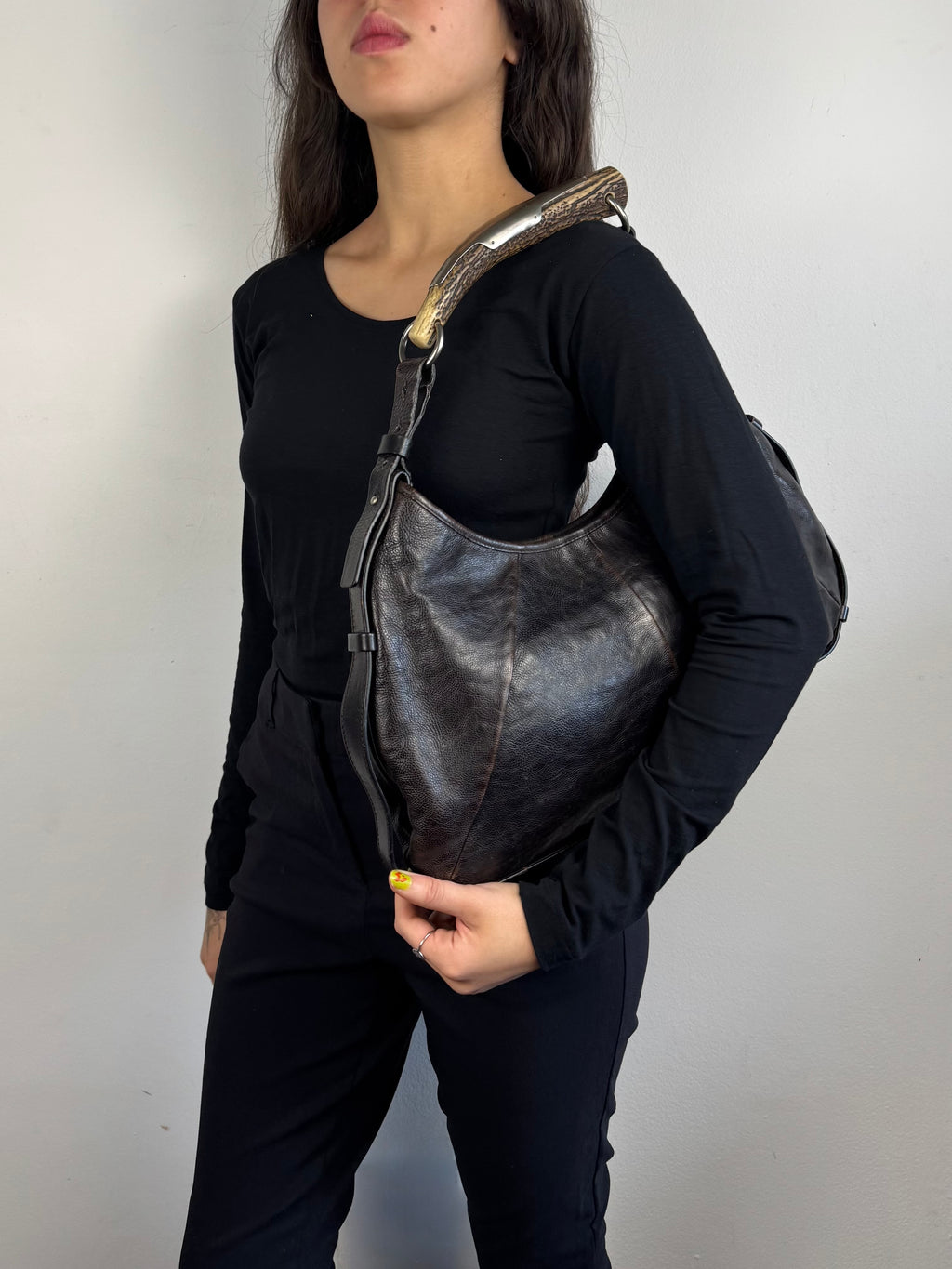 Yves Saint Laurent Mombasa Leather Brown