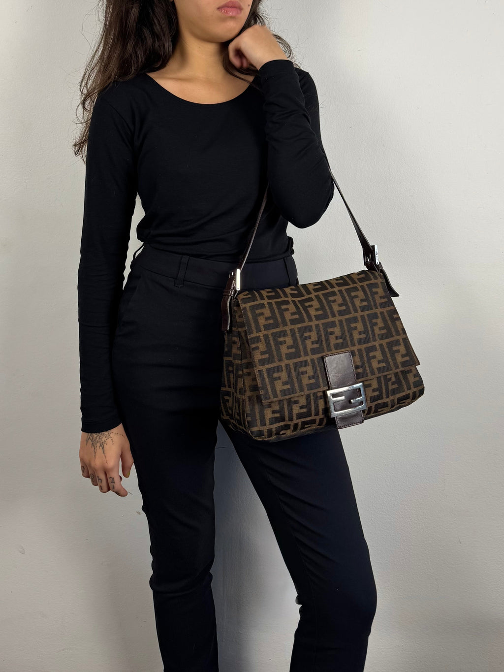 Fendi Monogram Zucca Mamma Baguette