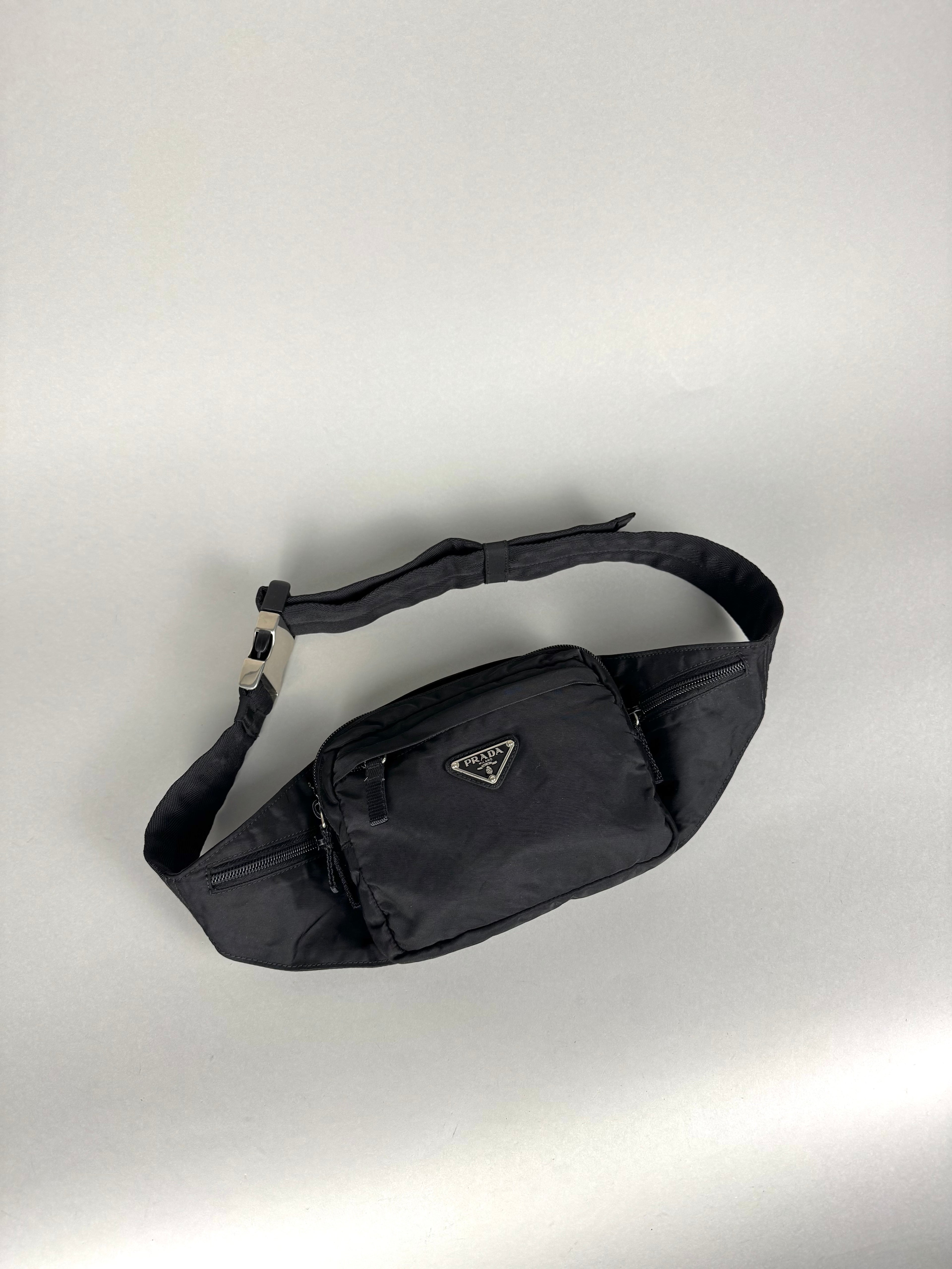 Prada Montagna Nylon Black Belt Pochete