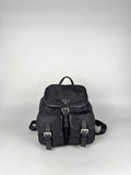 Prada Black Nylon and Leather Backpack