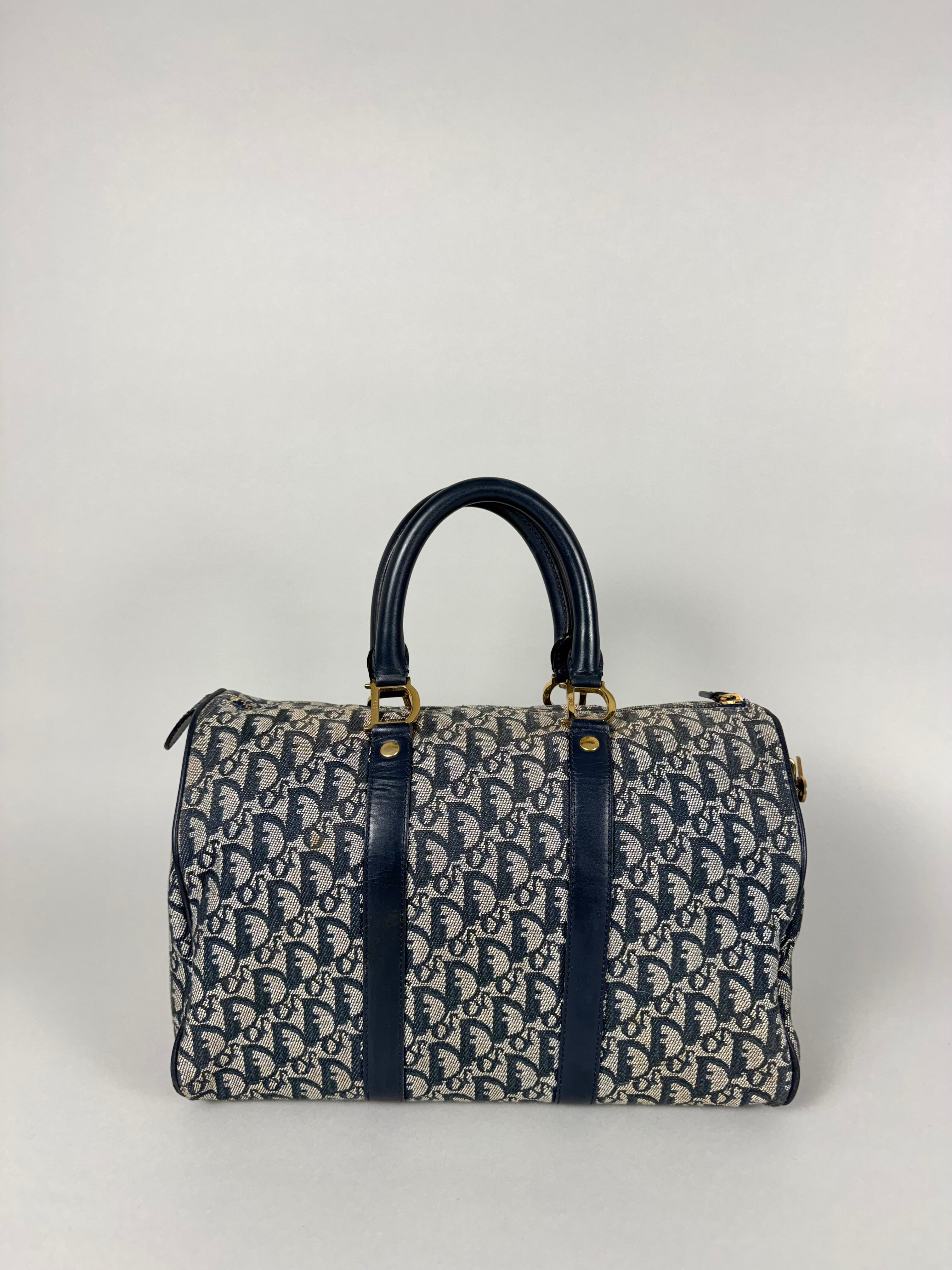 Christian Dior Monogram Trotter Boston Navy
