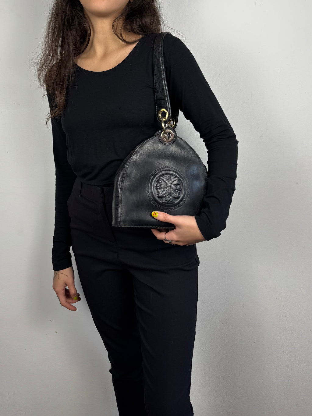 Fendi Janus Leather Black