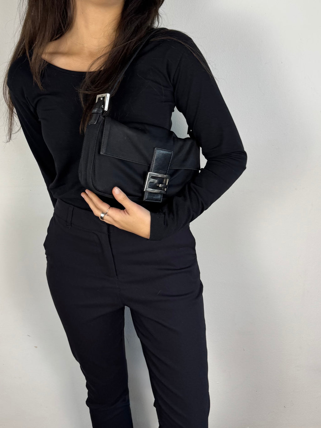 Fendi Baguette Nylon Black