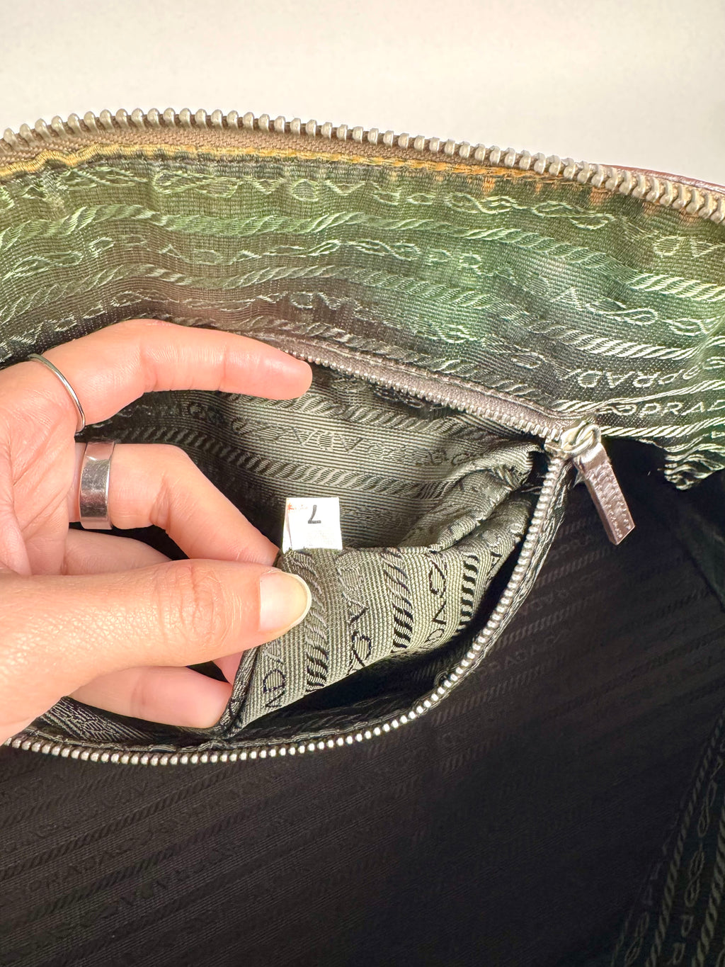 Prada Vitello Daino Leather Orange Dome