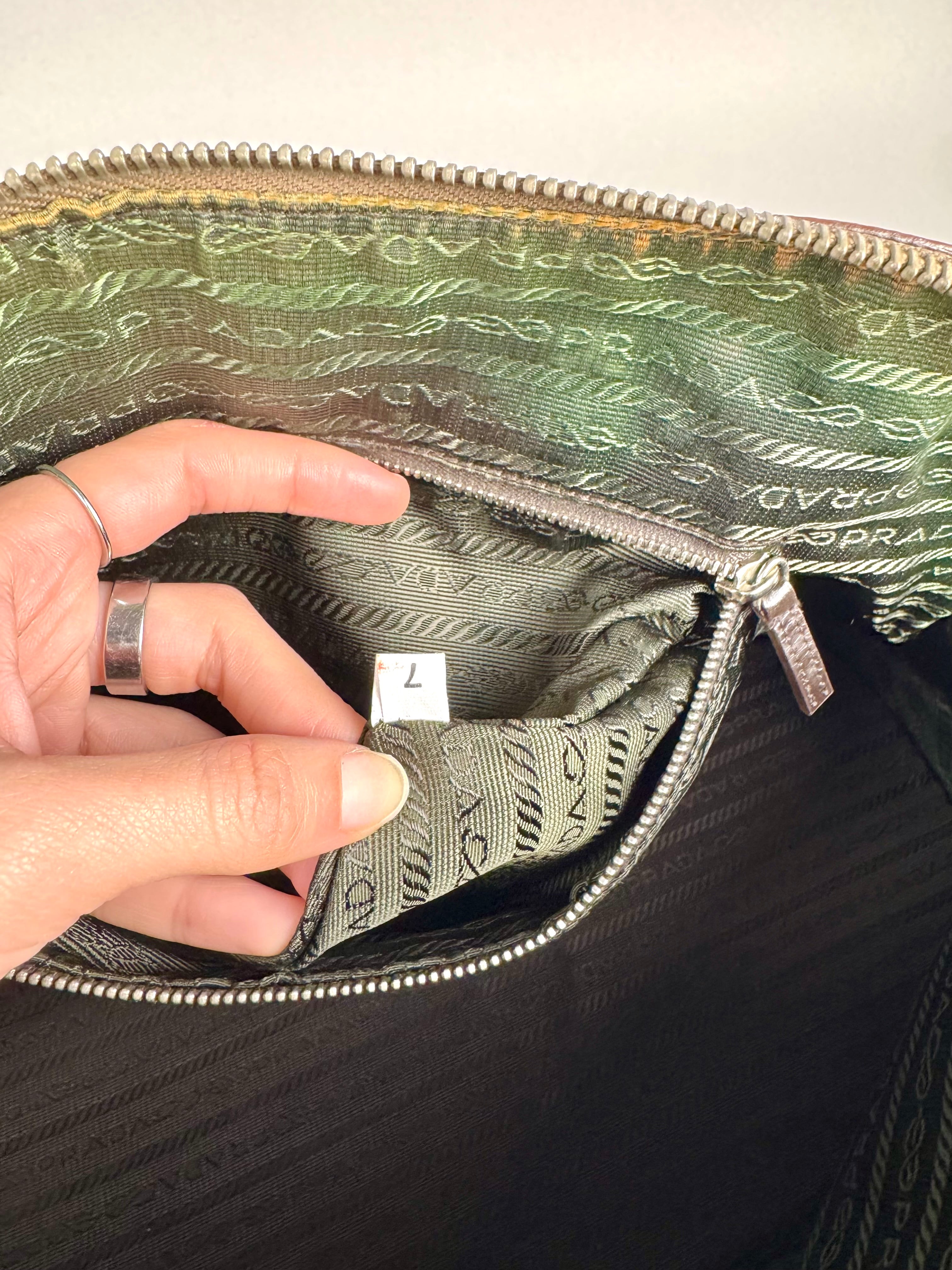 Prada Vitello Daino Leather Orange Dome