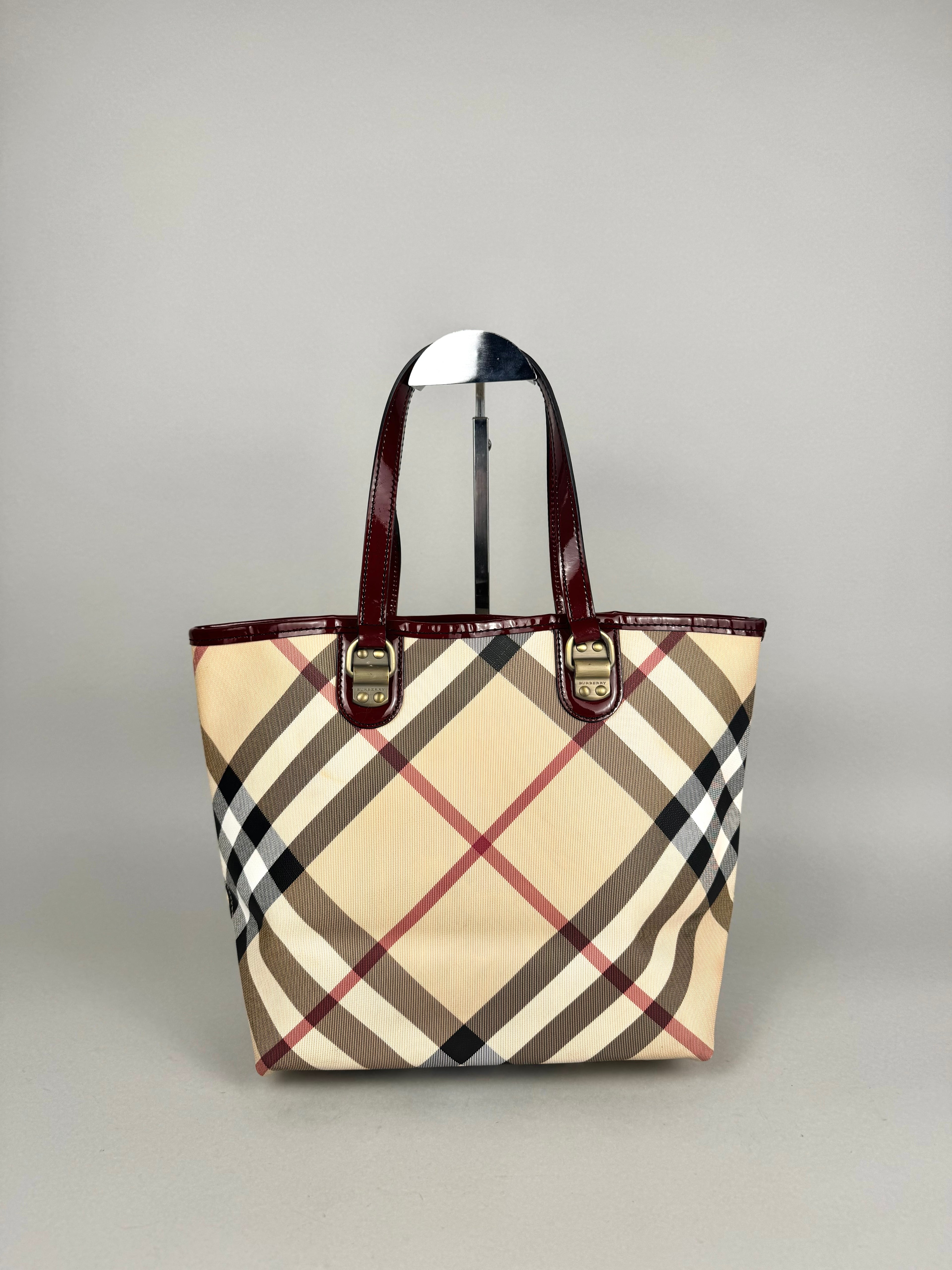 Burberry Nickie Supernova Check Burgundy