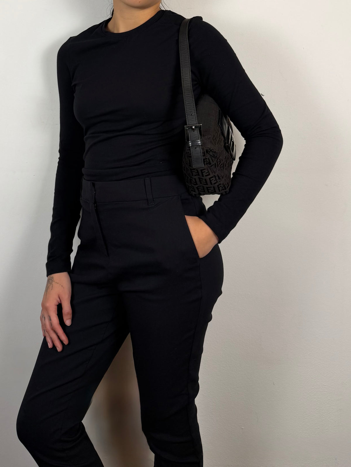 Fendi Baguette Monogram Black