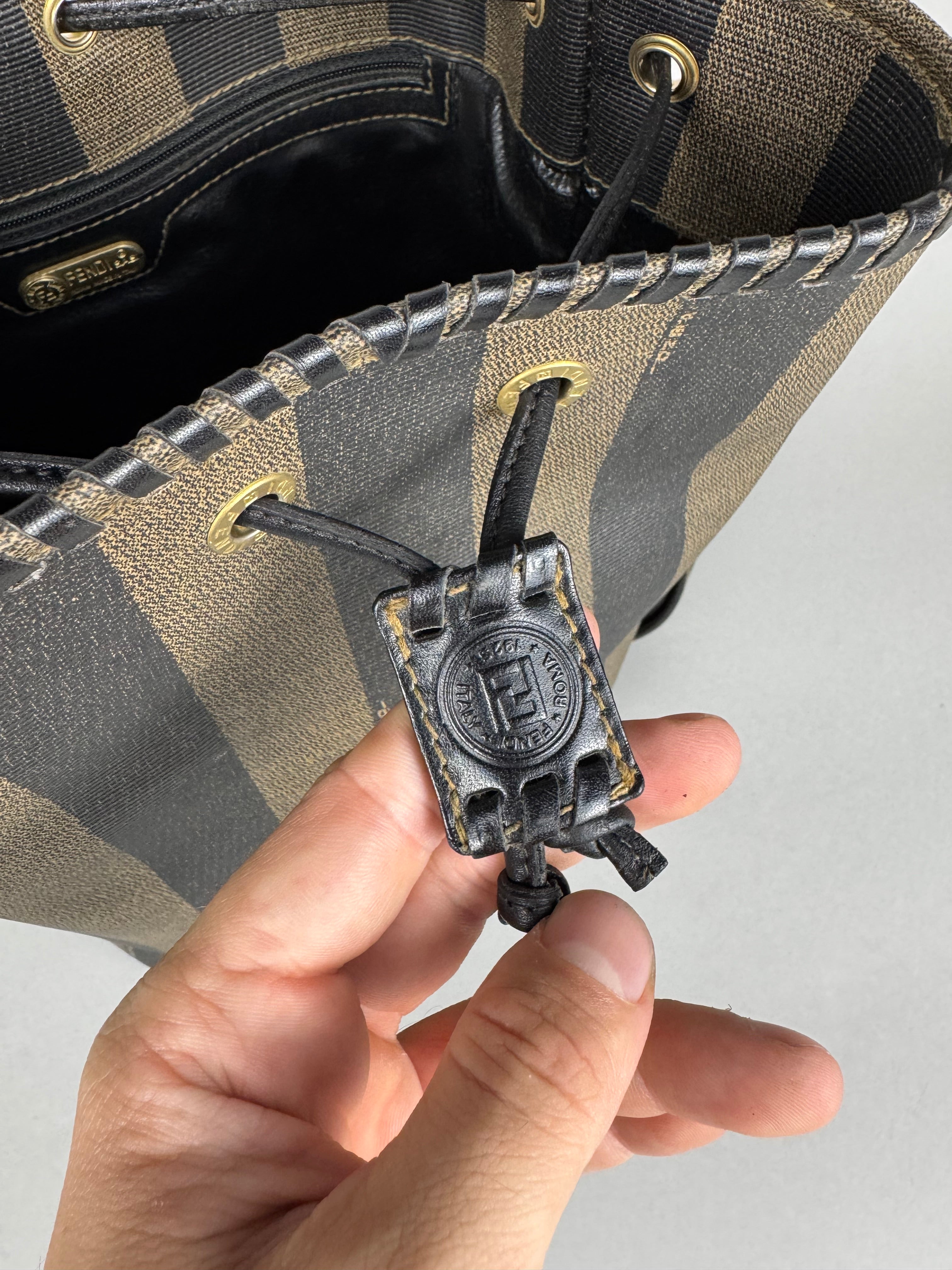 Fendi Jacquard Pequin Bucket